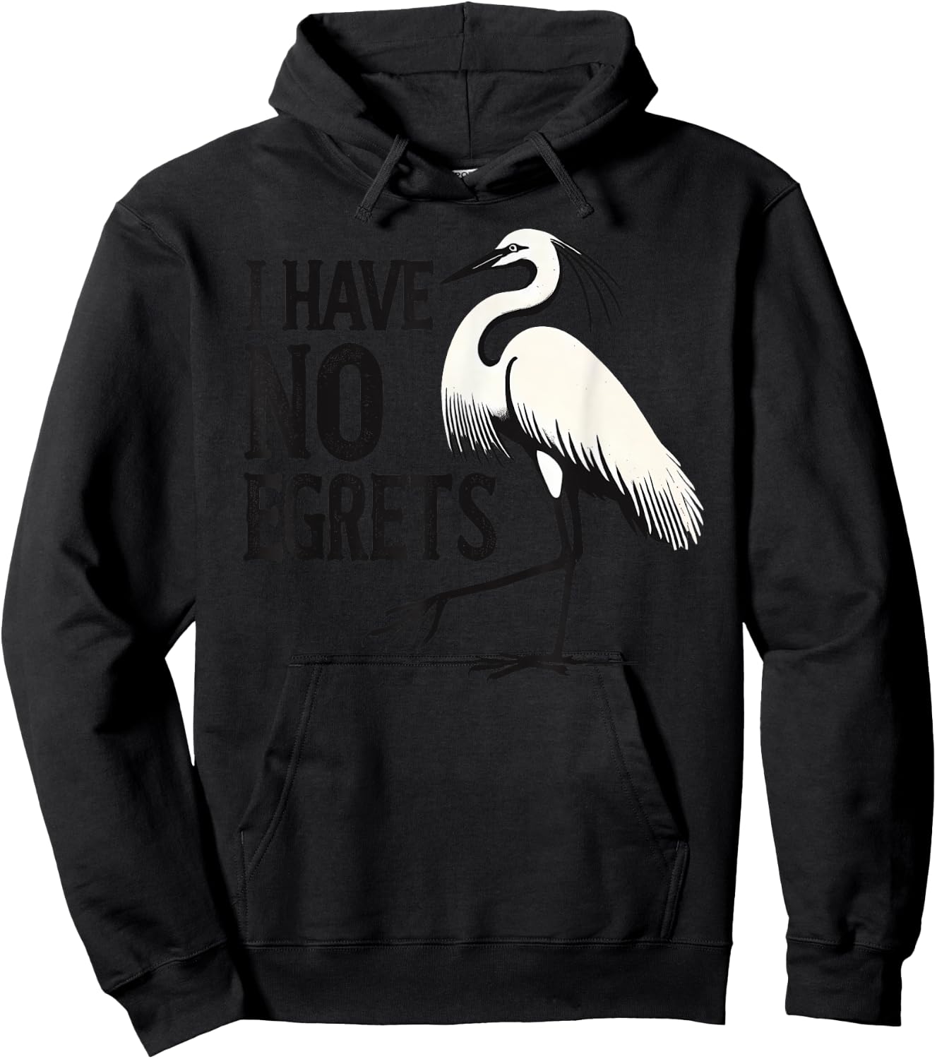 I Just Can't Co. Funny I Have No Egrets Regret Grey Cotton Blend Polyester 100% Casual Adult Hoodie - Hoodie | Black