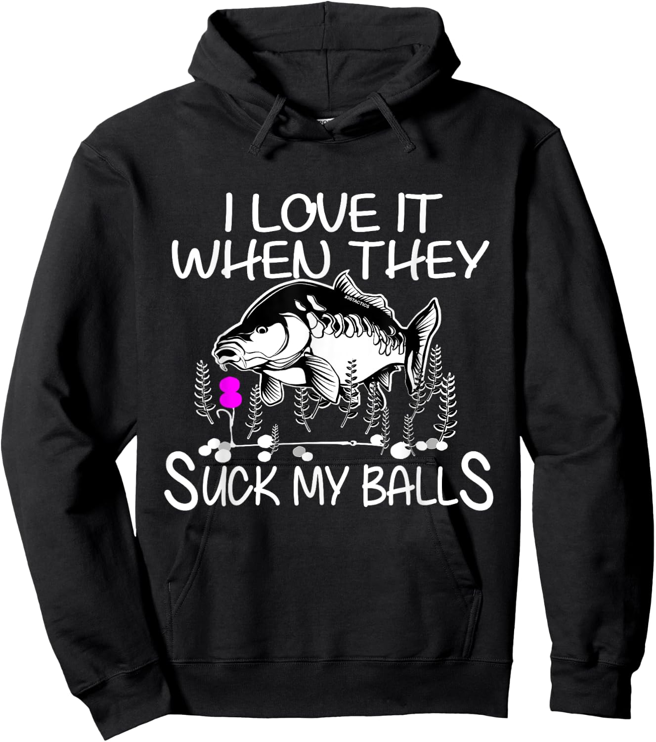 Funny smutty Fisher Carp fishing Hoodie - Hoodie | Black