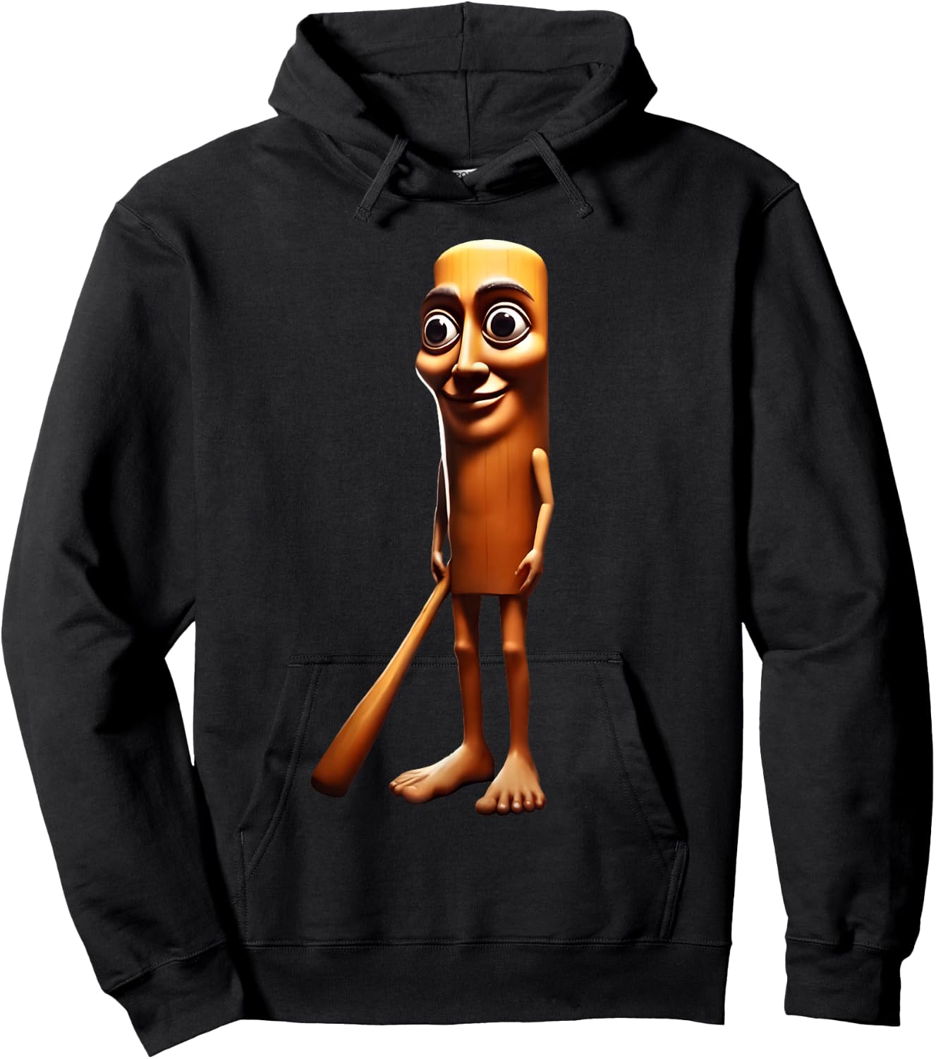 Lustiger Italienischer Brainrot Meme Tung Tung Tung Sahur Hoodie - Hoodie | Black