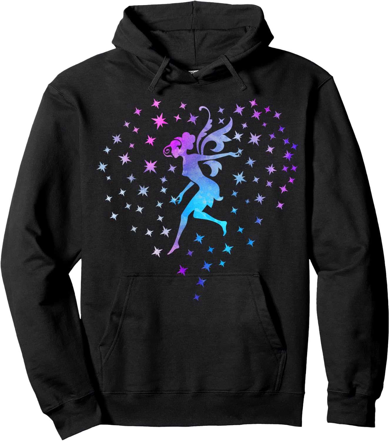 Fairy Heart Stars Vintage Love Fairies Fantasy Women Girls Hoodie - Hoodie | Black