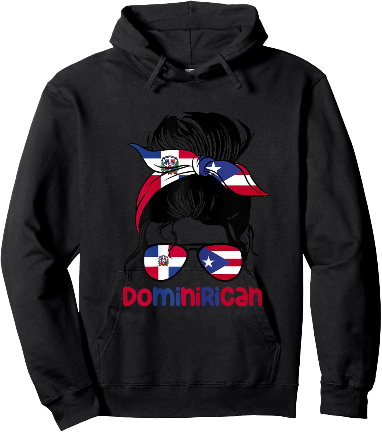 Dominirican Roots Half Dominicana half Puerto Rican Hoodie - Hoodie | Black