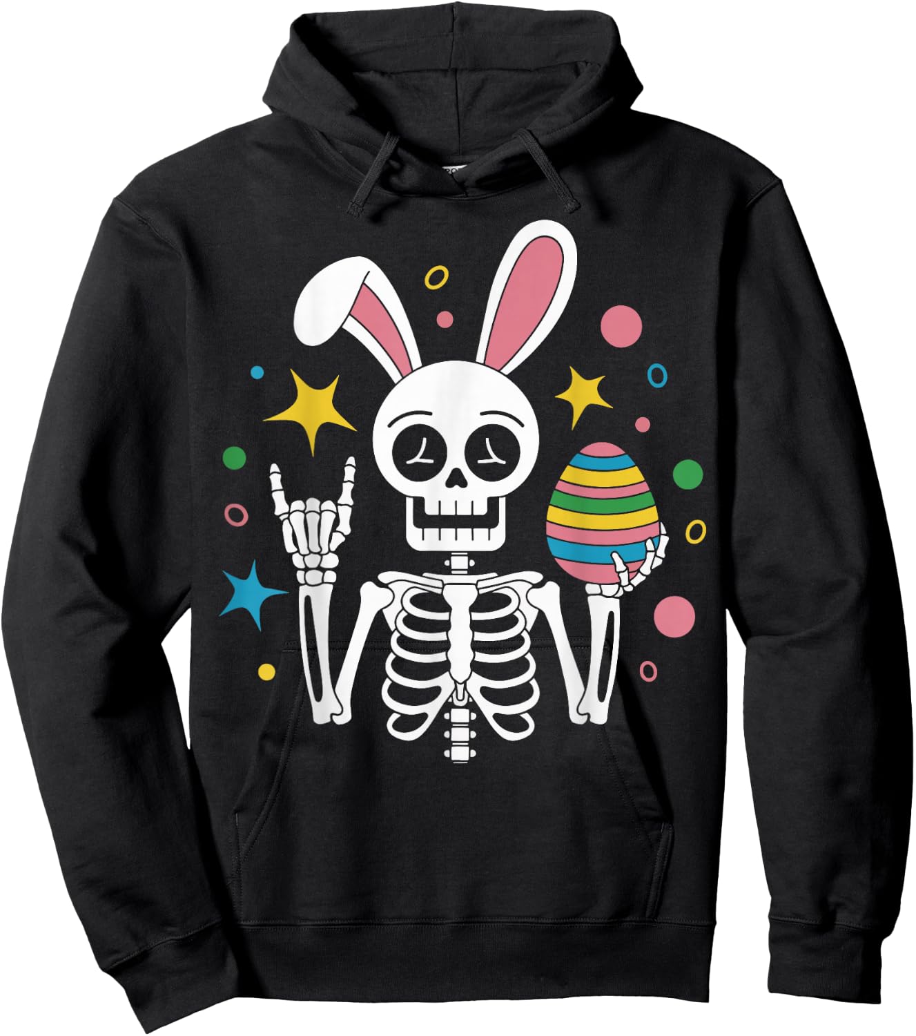 Skeleton Easter Bunny Hoodie - Hoodie | Black