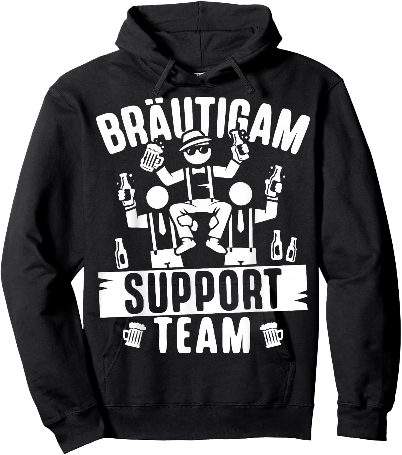 JGA Männer Junggesellenabschied Poltern Herren JGA Hoodie - Hoodie | Black