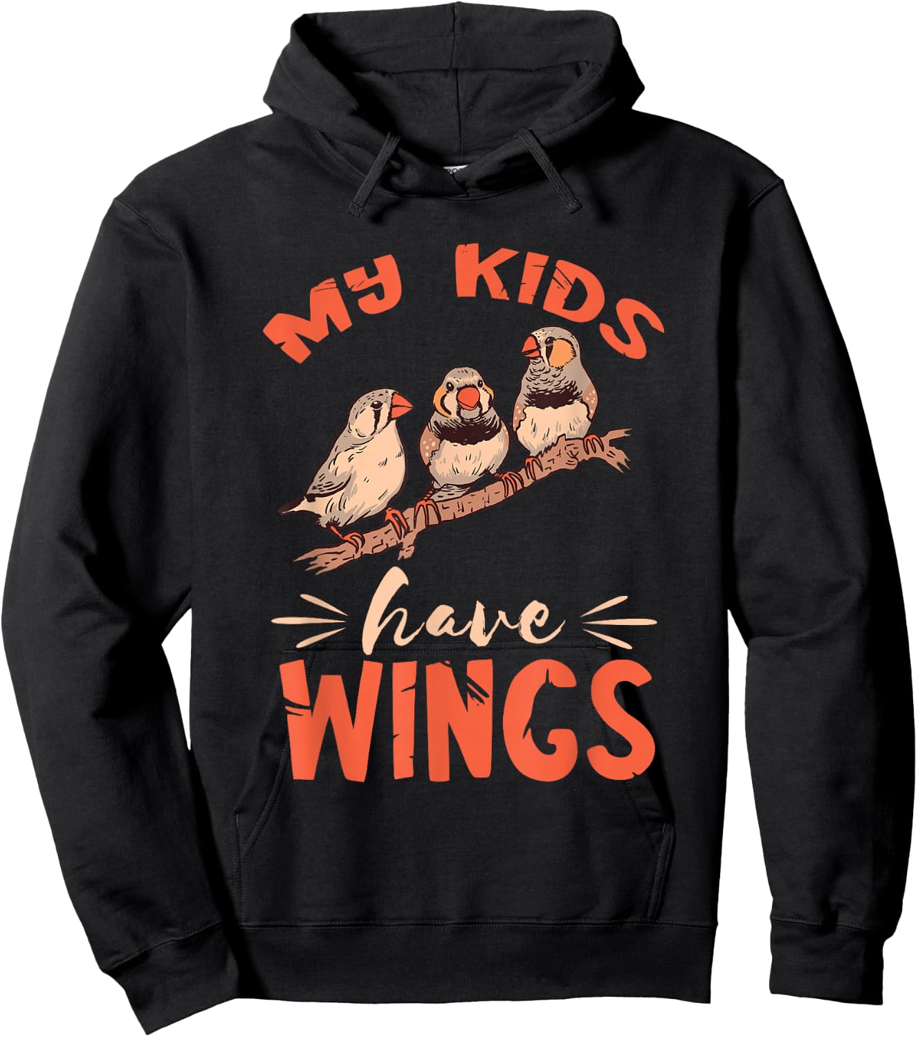 Zebra Finches Birds My Kids Have Wings Zebra Finch Hoodie - Hoodie | Black