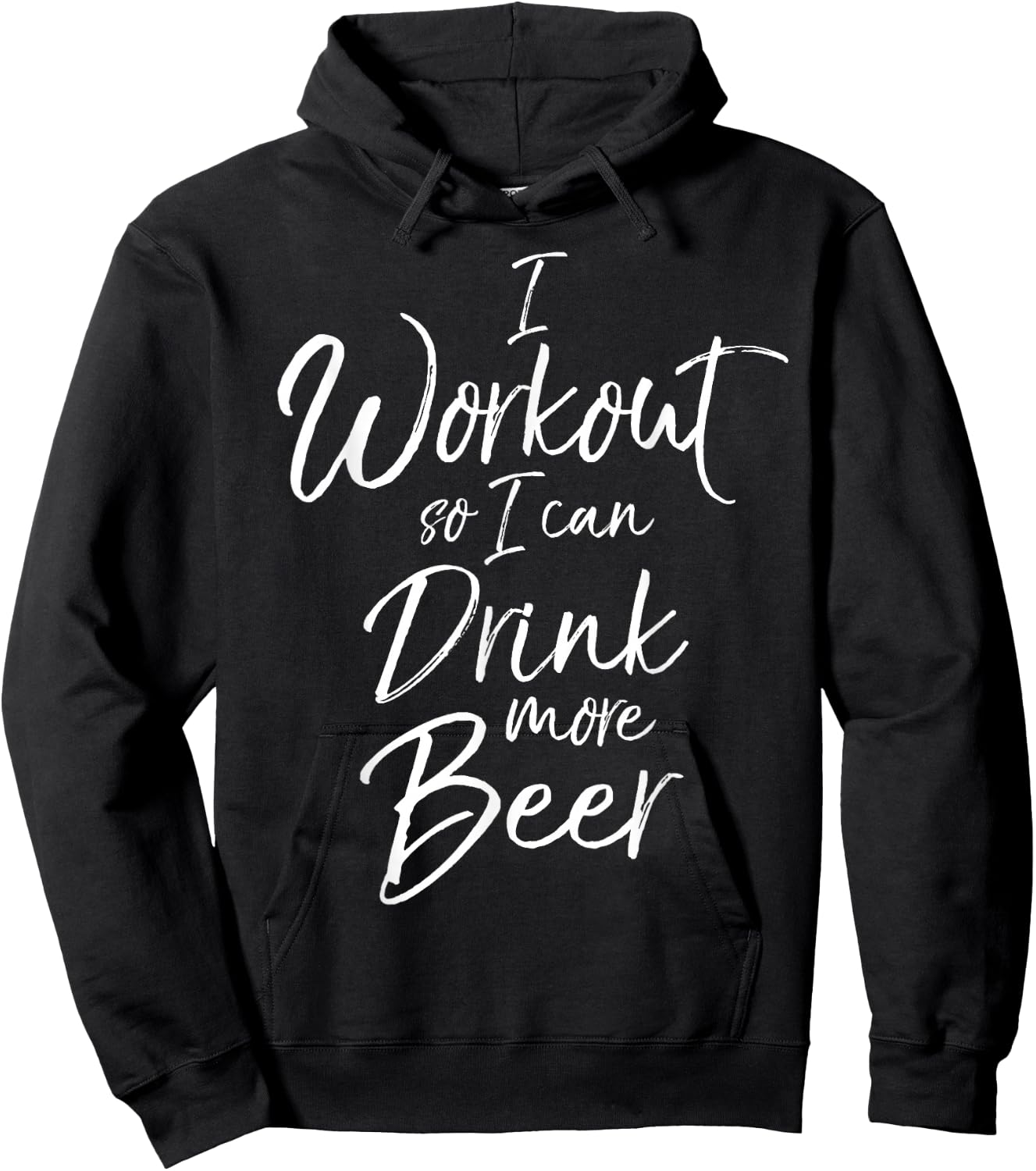 I Workout so I can Drink More Beer Shirt Funny Alcohol Hoodie - Hoodie | Black