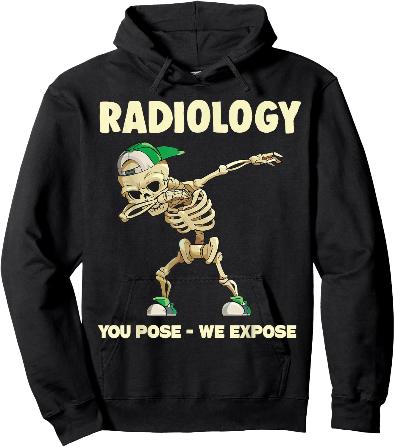 Funny Dabbing Skeleton Rad Tech X-ray Radiology Men Women Hoodie - Hoodie | Black