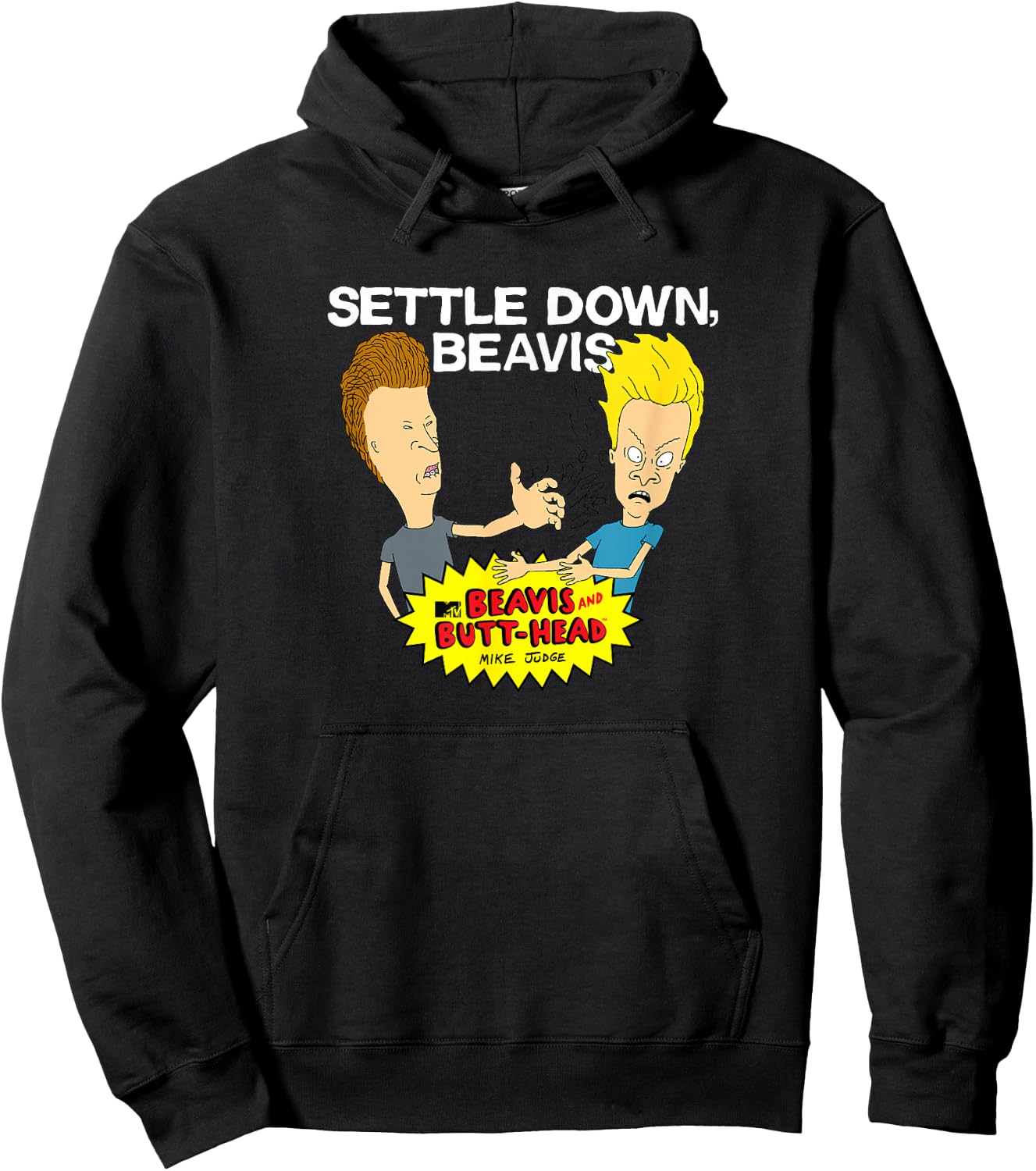Beavis and Butthead - Settle Down Hoodie - Hoodie | Black