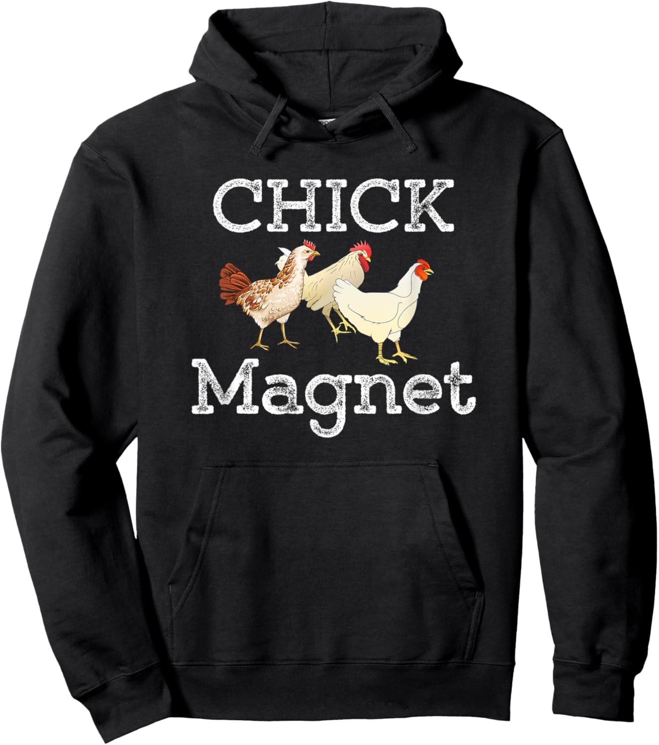 Chick Magnet Funny Chicken Lover Graphic Hoodie - Hoodie | Black