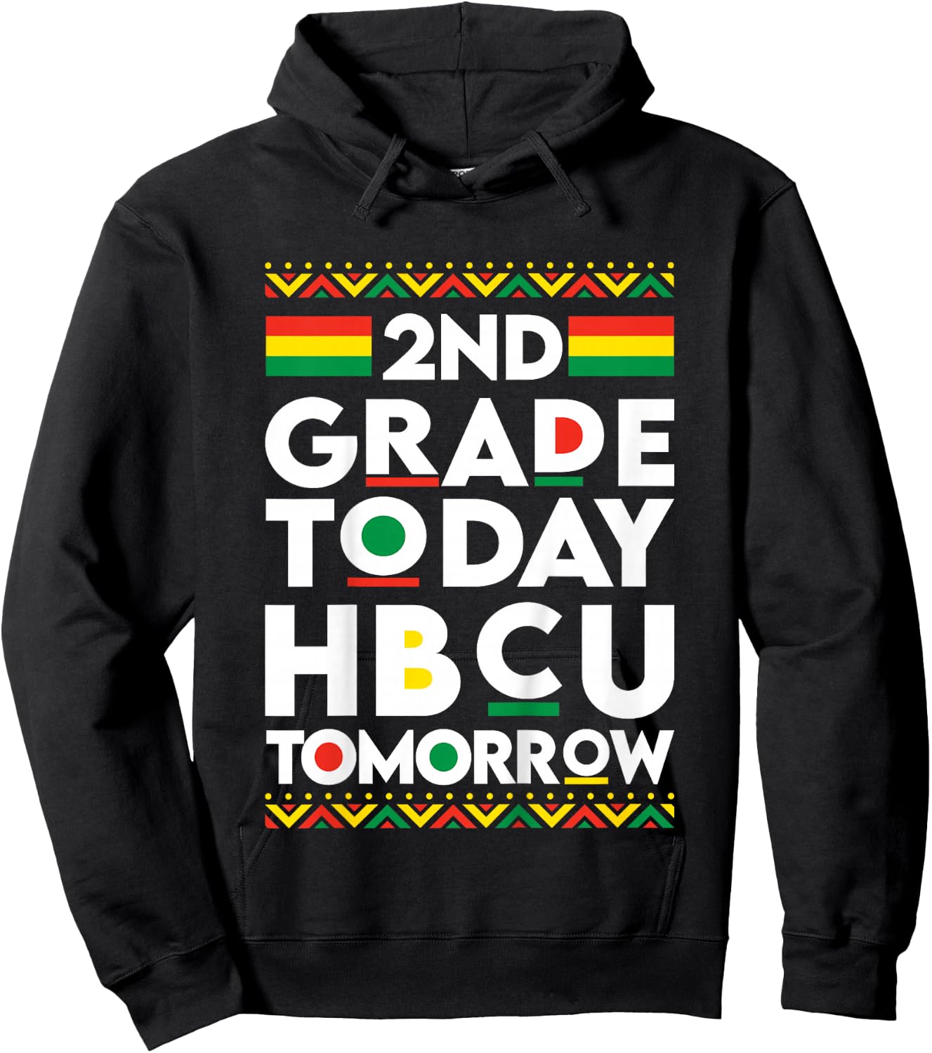 Kids Future HBCU College Student 2nd Grade Today HBCU Tomorrow Hoodie - Hoodie | Black