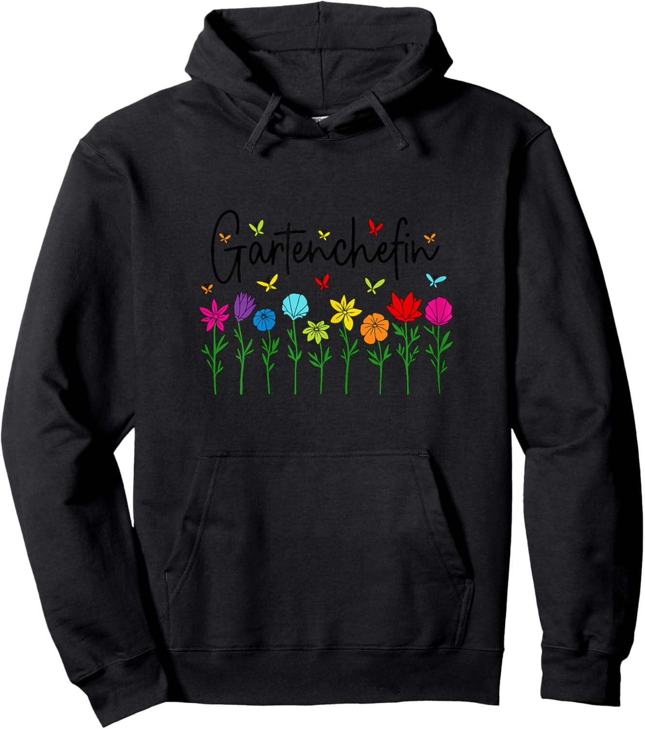with German Text, gray Hoodie - Hoodie | Black