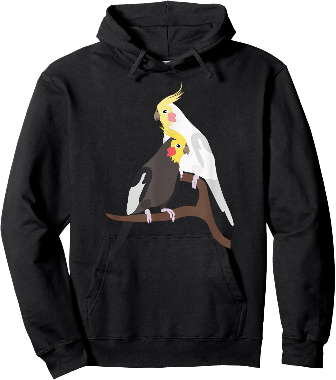 Nymphensittich Vogelpaar Hoodie - Hoodie | Black