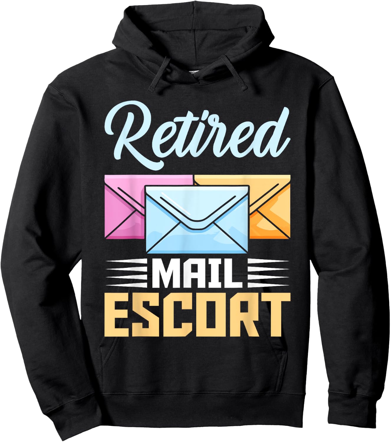 Retired Postal Worker Mail Escort Mailman Retirement Hoodie - Hoodie | Black