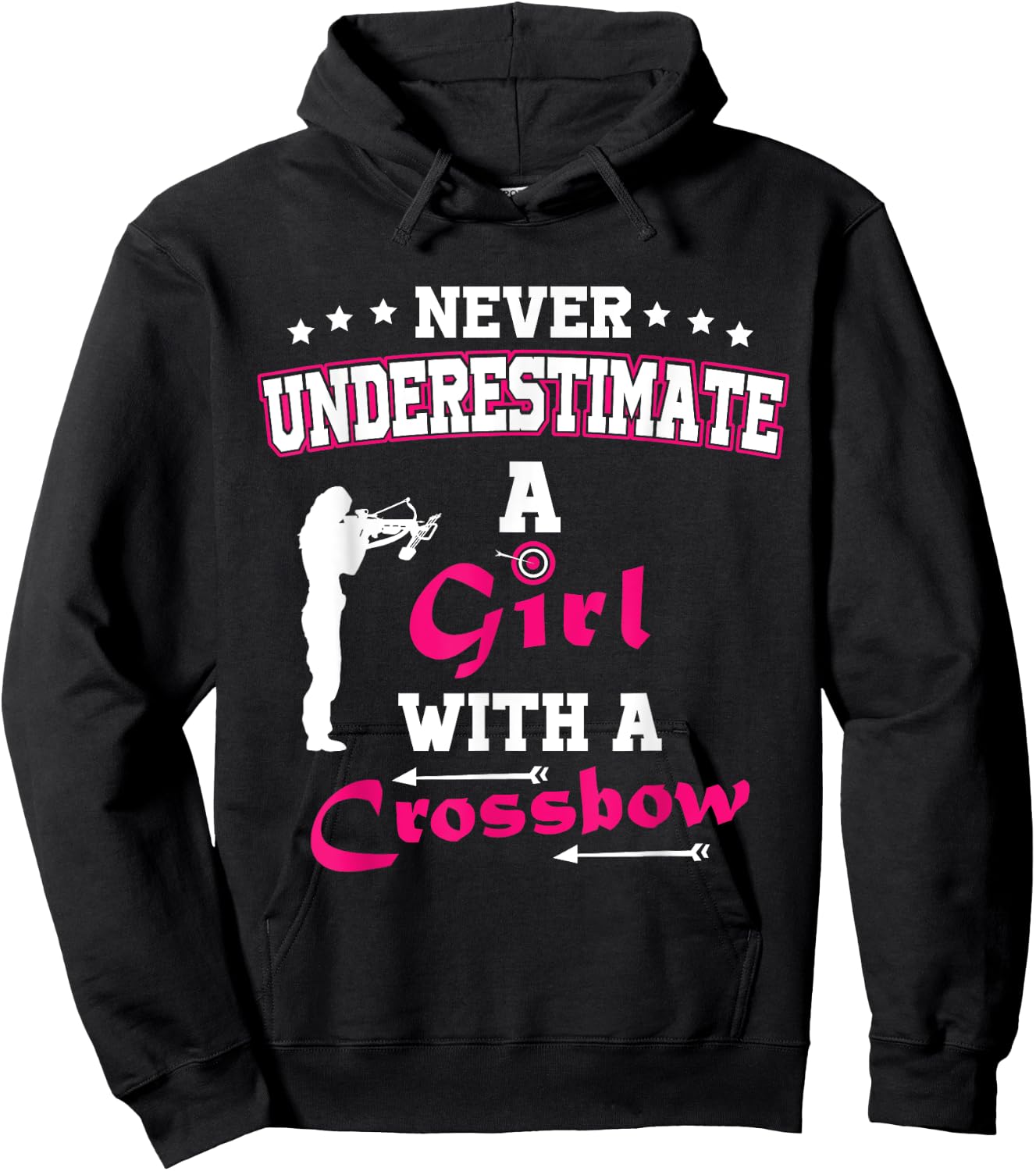 Archery Crossbow Girl Medieval Archery Hoodie - Hoodie | Black