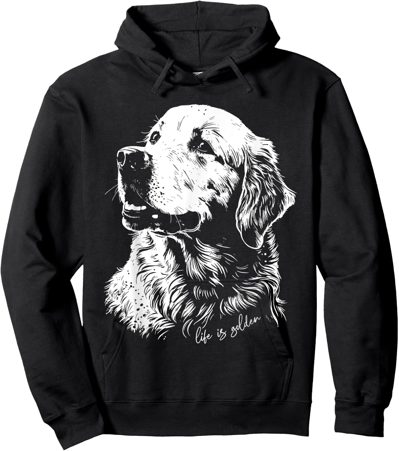 Life Is Golden Golden Retriever Cute Golden Retriever Hoodie - Hoodie | Black