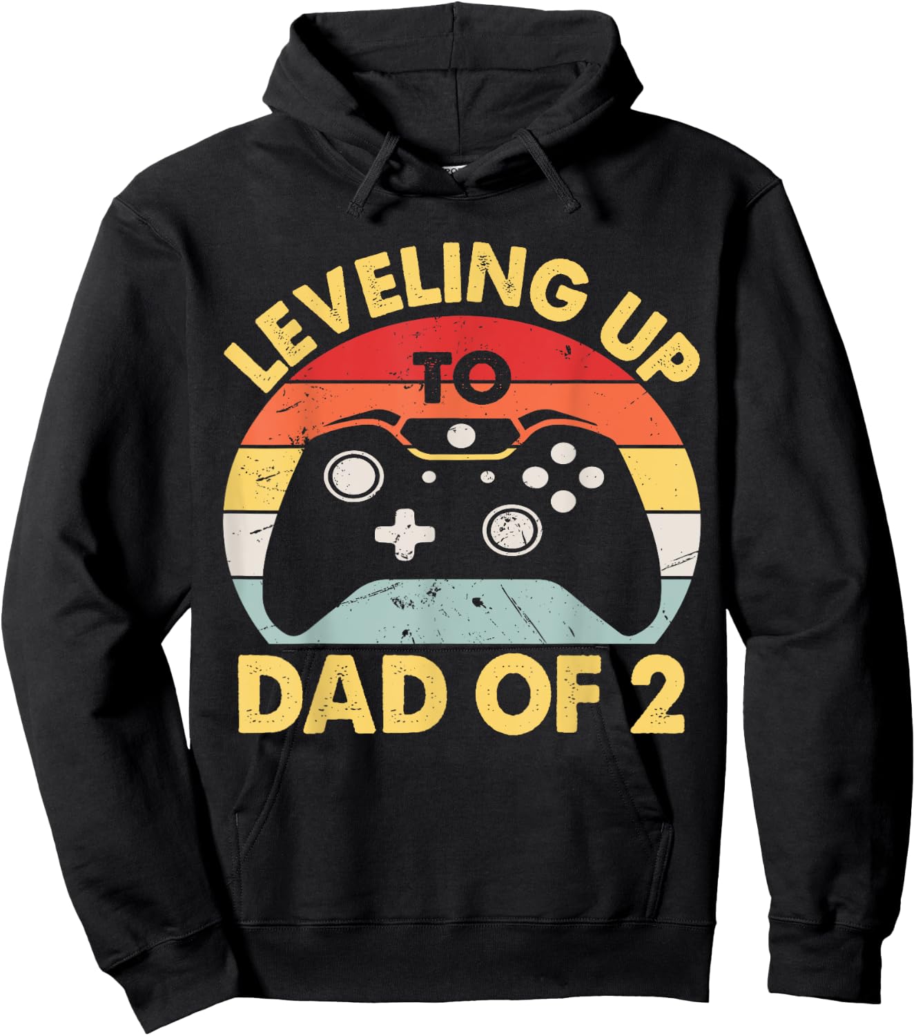 Daddy of Two Gamer Daddy Squared 2 Gaming Father for the Second Time Hoodie - Hoodie | Black