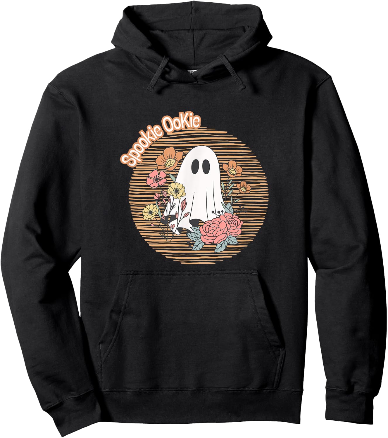 Halloween Cozy Spooky Ghost Fall Fun Retro Hoodie - Hoodie | Black