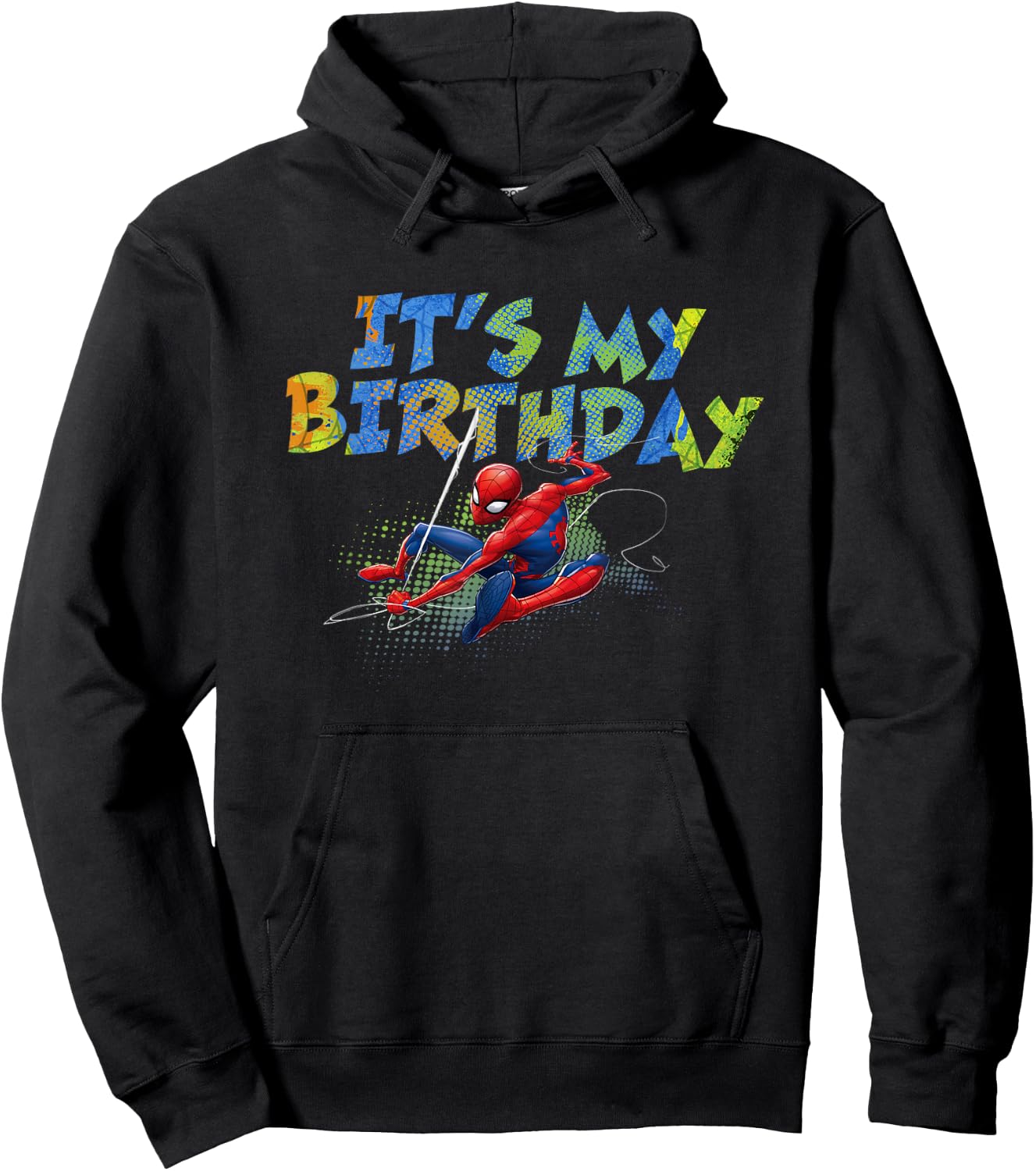Marvel Super Heroes Spider-Man It's My Birthday , black Hoodie - Hoodie | Black