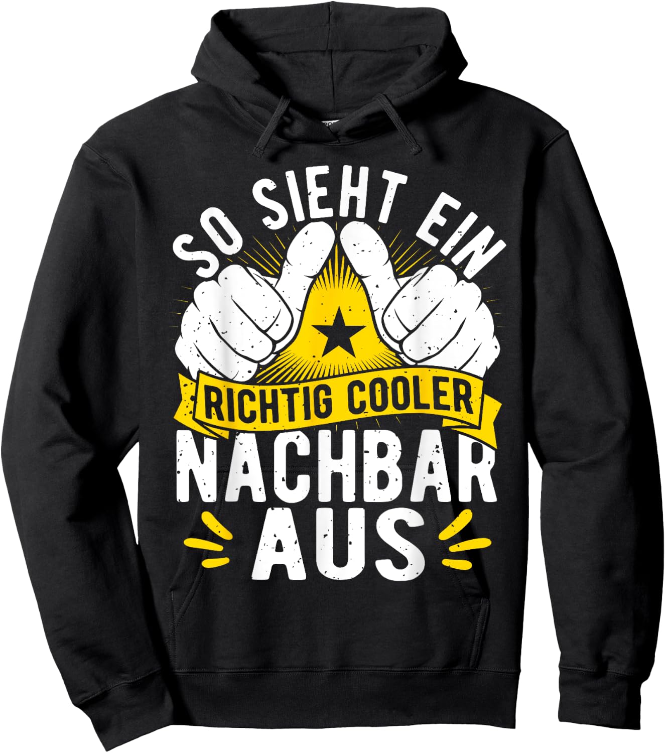Herren Bester Nachbar Geburtstag Männer Lustige Sprüche Hoodie - Hoodie | Black