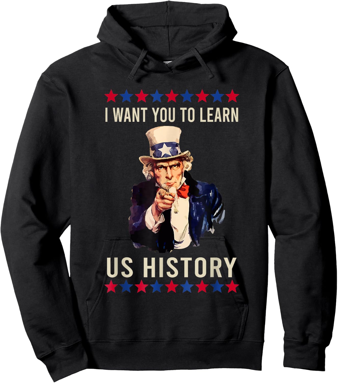 I Want You to Learn US History American Teacher School Women Hoodie - Hoodie | Black