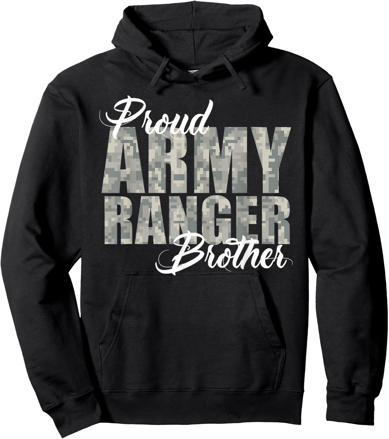 Proud Army Ranger Brother Hoodie - Hoodie | Black