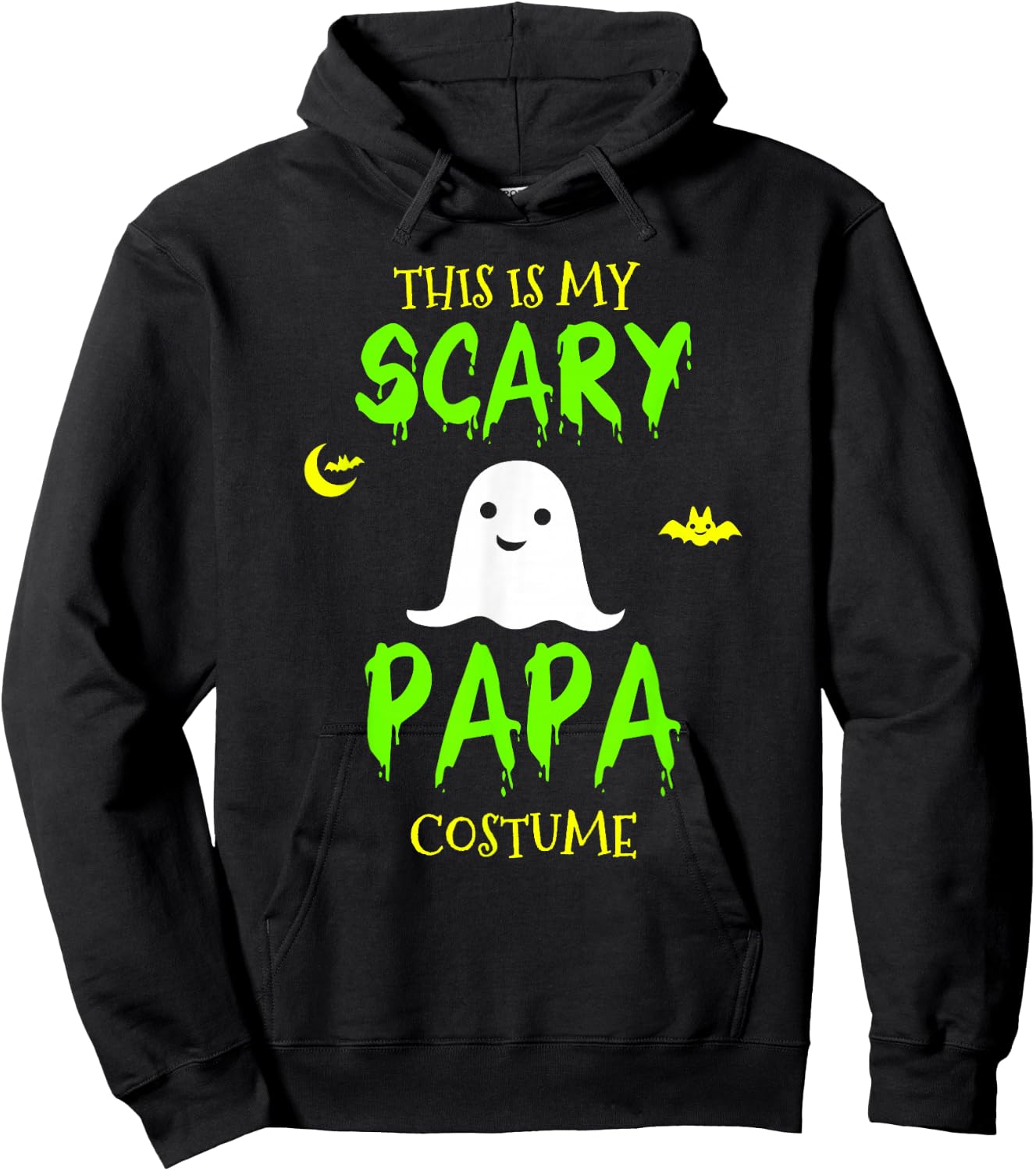 This Is My Scary Papa Costume Halloween Lazy Easy Hoodie - Hoodie | Black