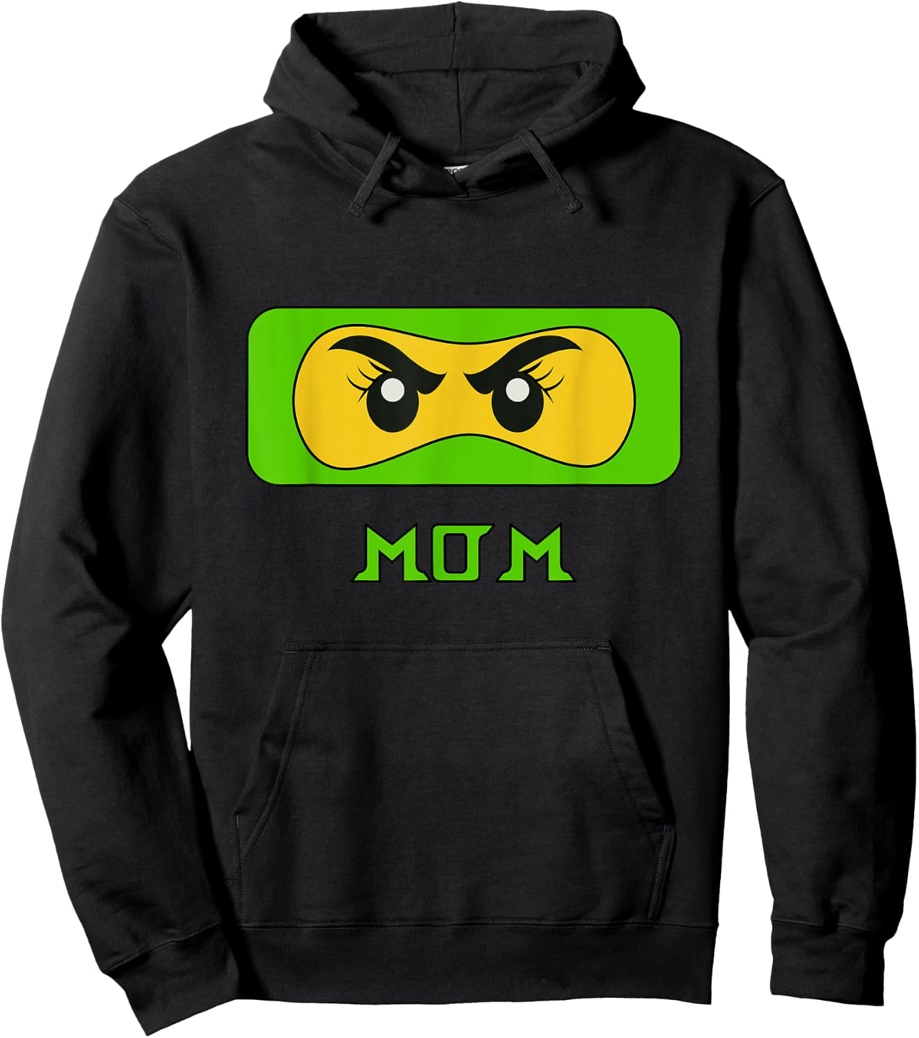 Mama Ninja Face Family Hoodie - Hoodie | Black