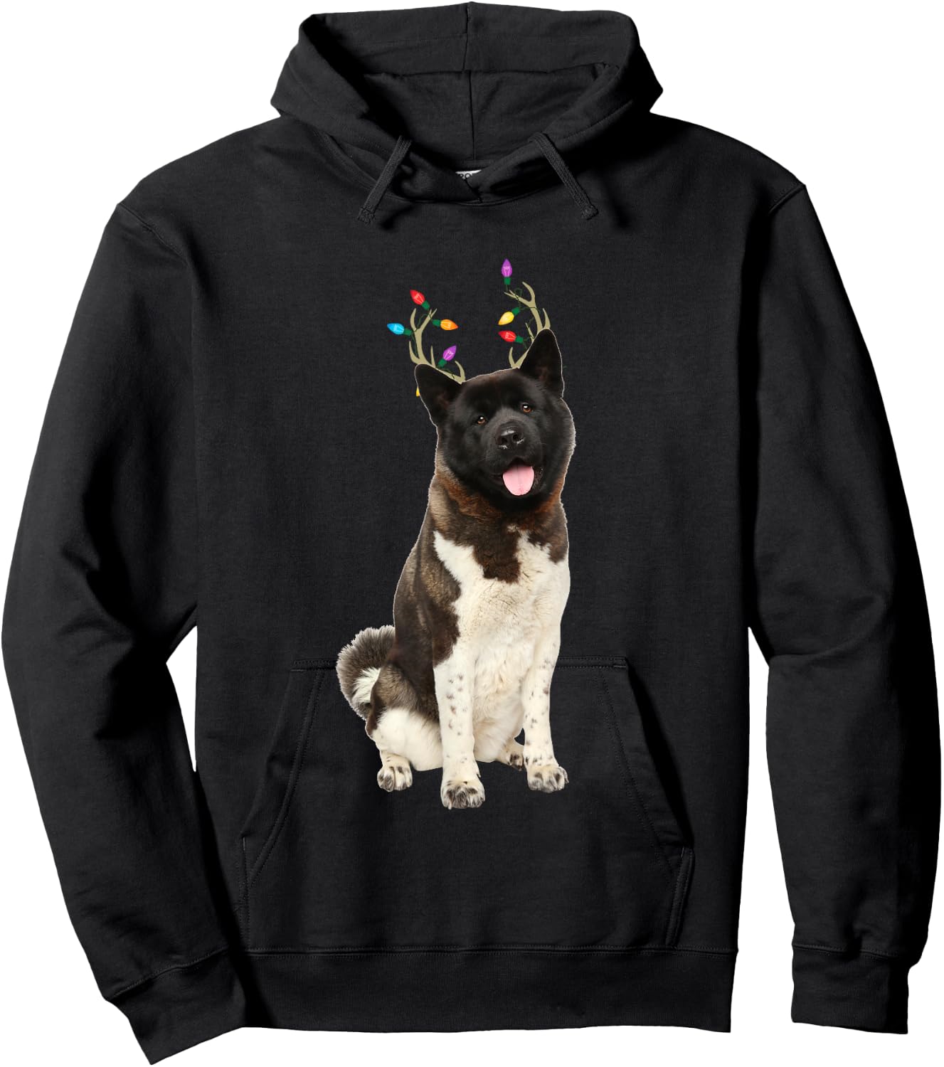 American Akita Reindeer Christmas Dog Women Kids Hoodie - Hoodie | Black