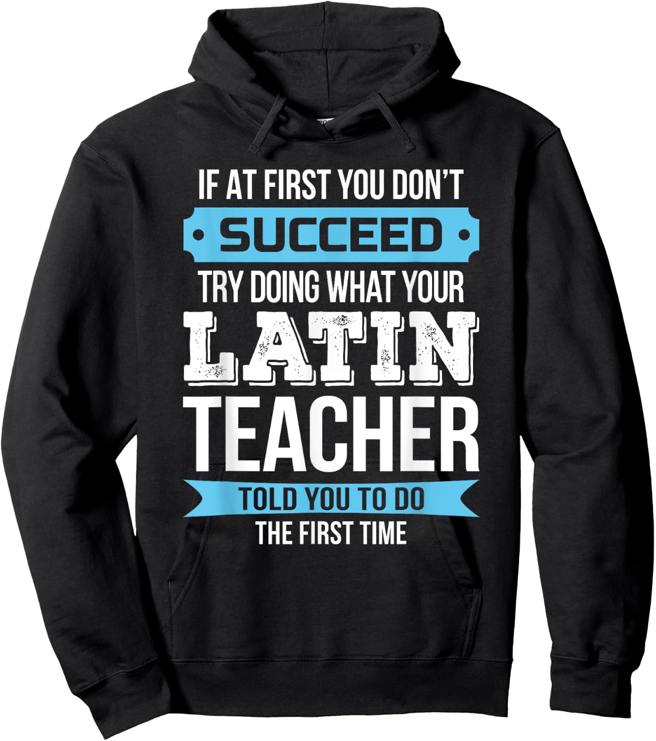 Latin Teacher Funny Appreciation Gift Men Women Hoodie - Hoodie | Black