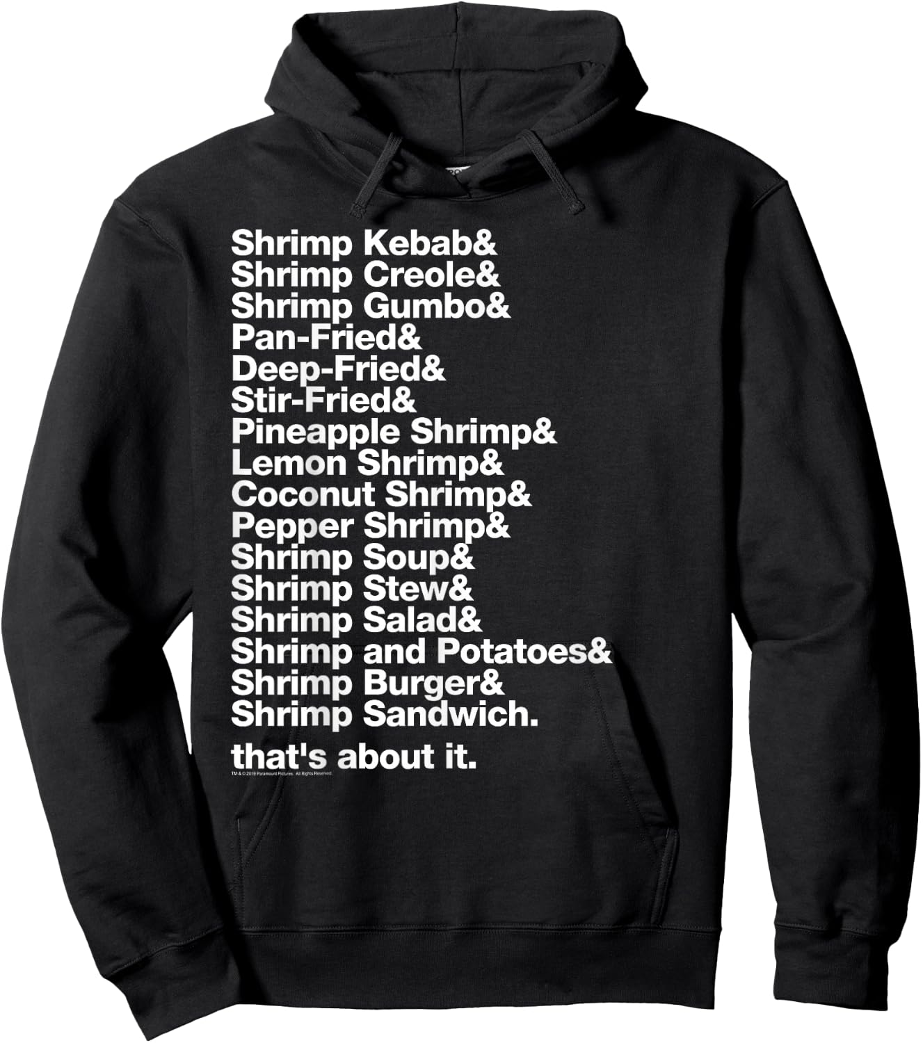 Forrest Gump Shrimp & Hoodie - Hoodie | Black