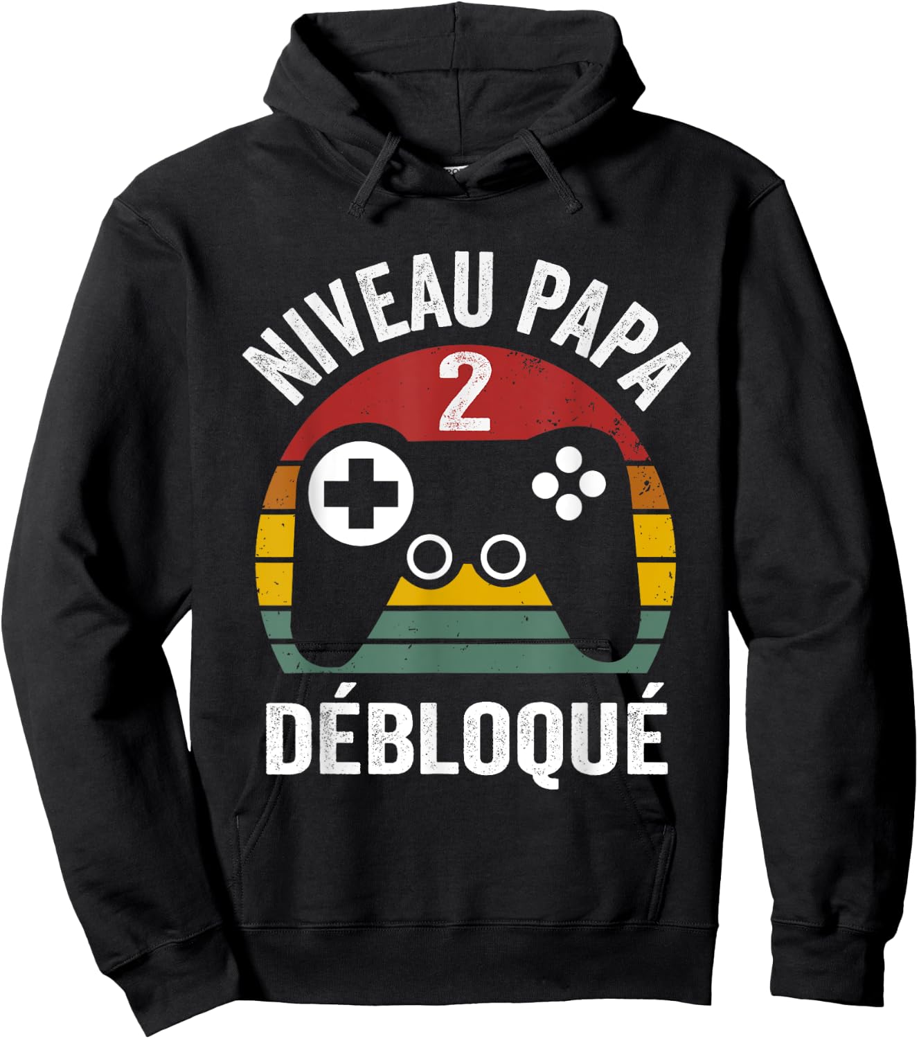 Drôle nouveau papa 2 débloqué chemise niveau papa day shirt Hoodie - Hoodie | Black
