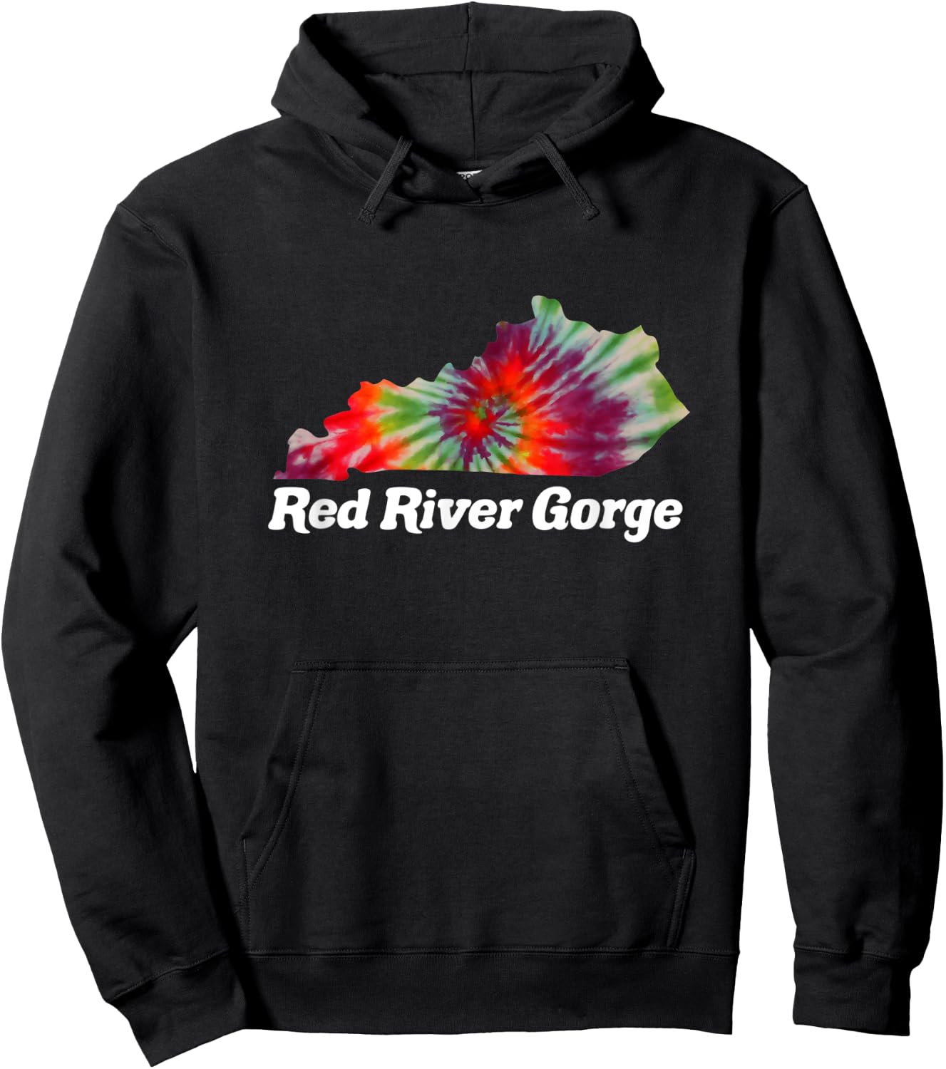 Red River Gorge Climbing RRG Kentucky Tie Dye Hoodie - Hoodie | Black