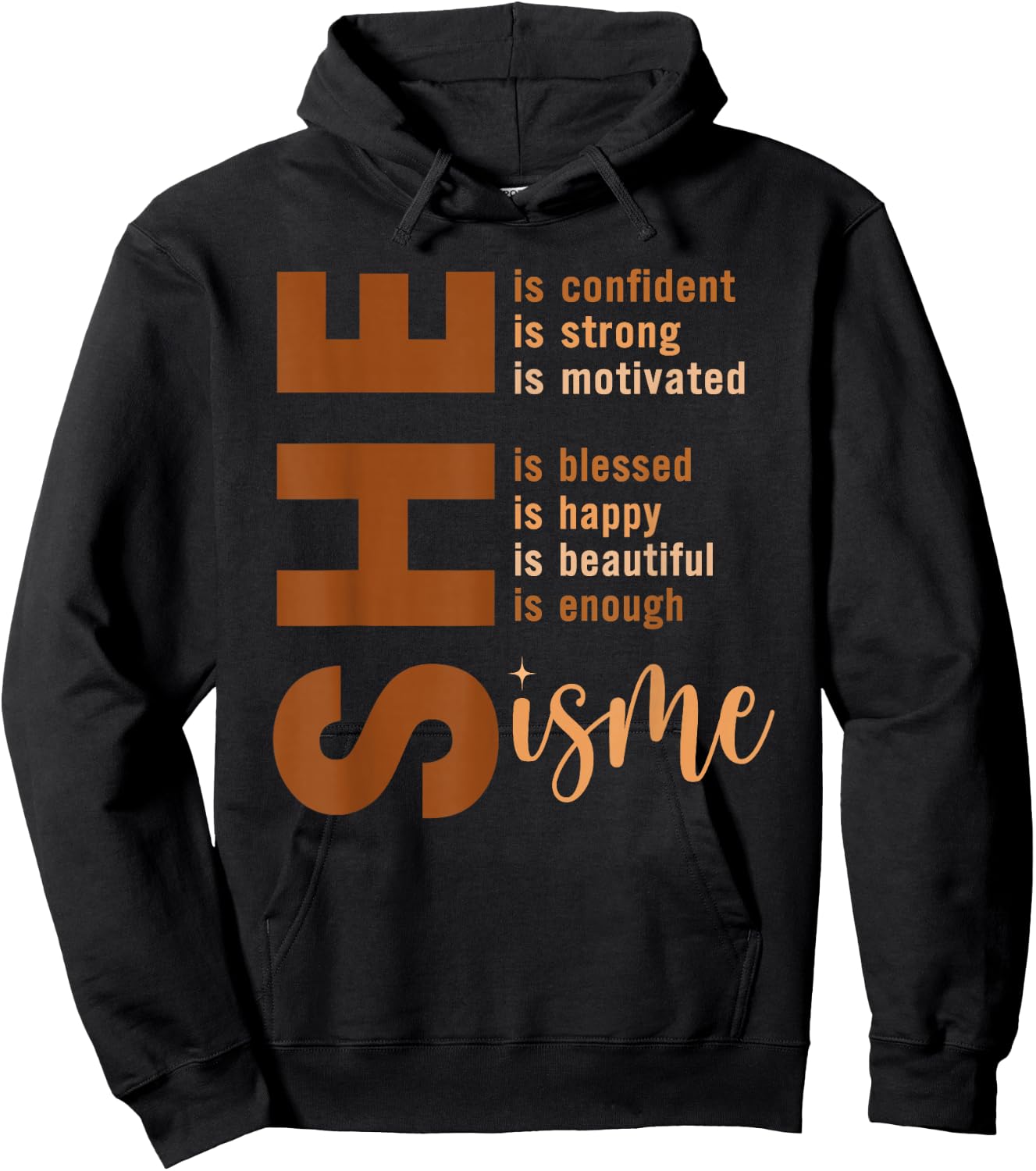 She is Me Strong Educated Blessed Black History Women Girls Hoodie - Hoodie | Black