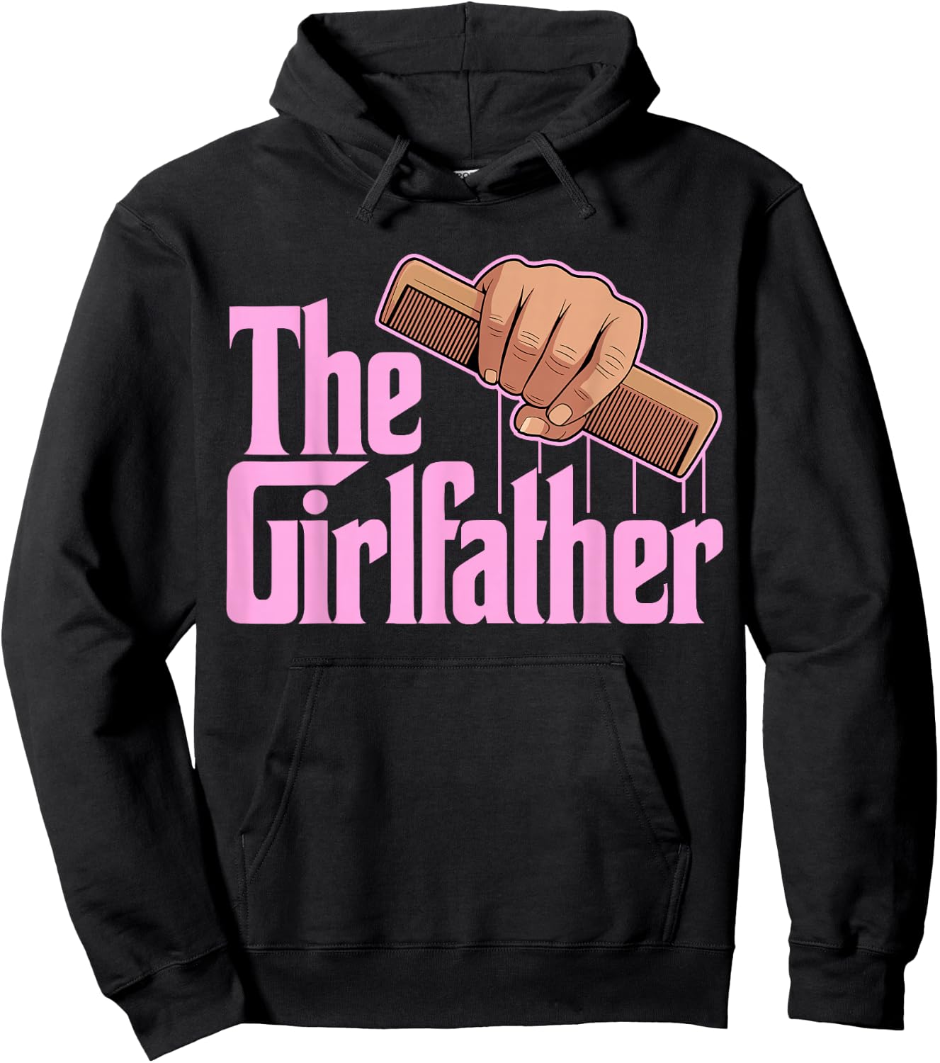 The Girlfather, Girl Dad Daddy's Little Girl, Father's Day Hoodie - Hoodie | Black