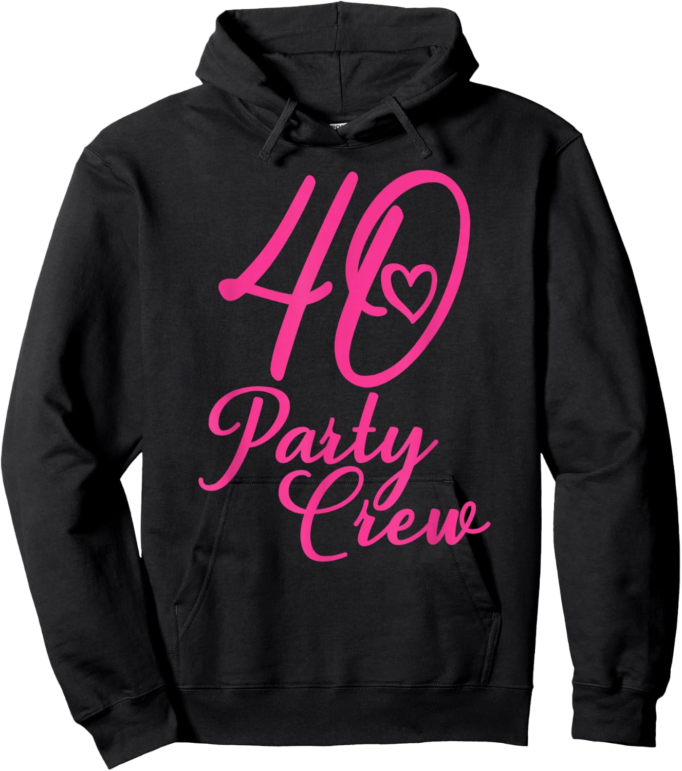 40 Party Crew Matching Group Ladies 40th Birthday Pink , black Hoodie - Hoodie | Black