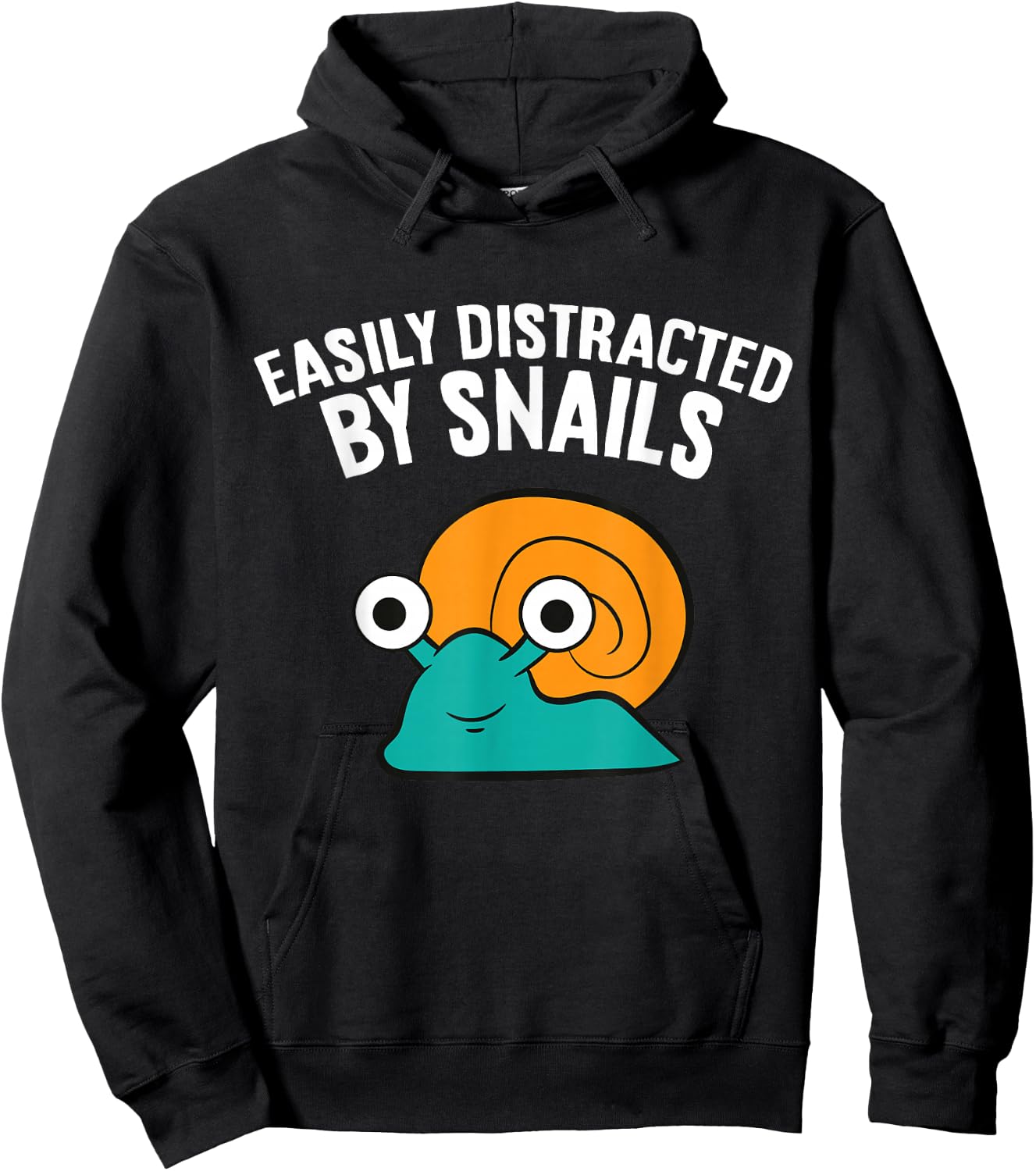 Easily Distracted By Snails Hoodie - Hoodie | Black