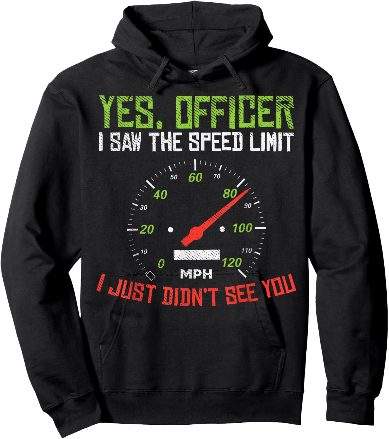 Yes Officer Speeding Funny Racing Race Car Driver Racer Gift Hoodie - Hoodie | Black