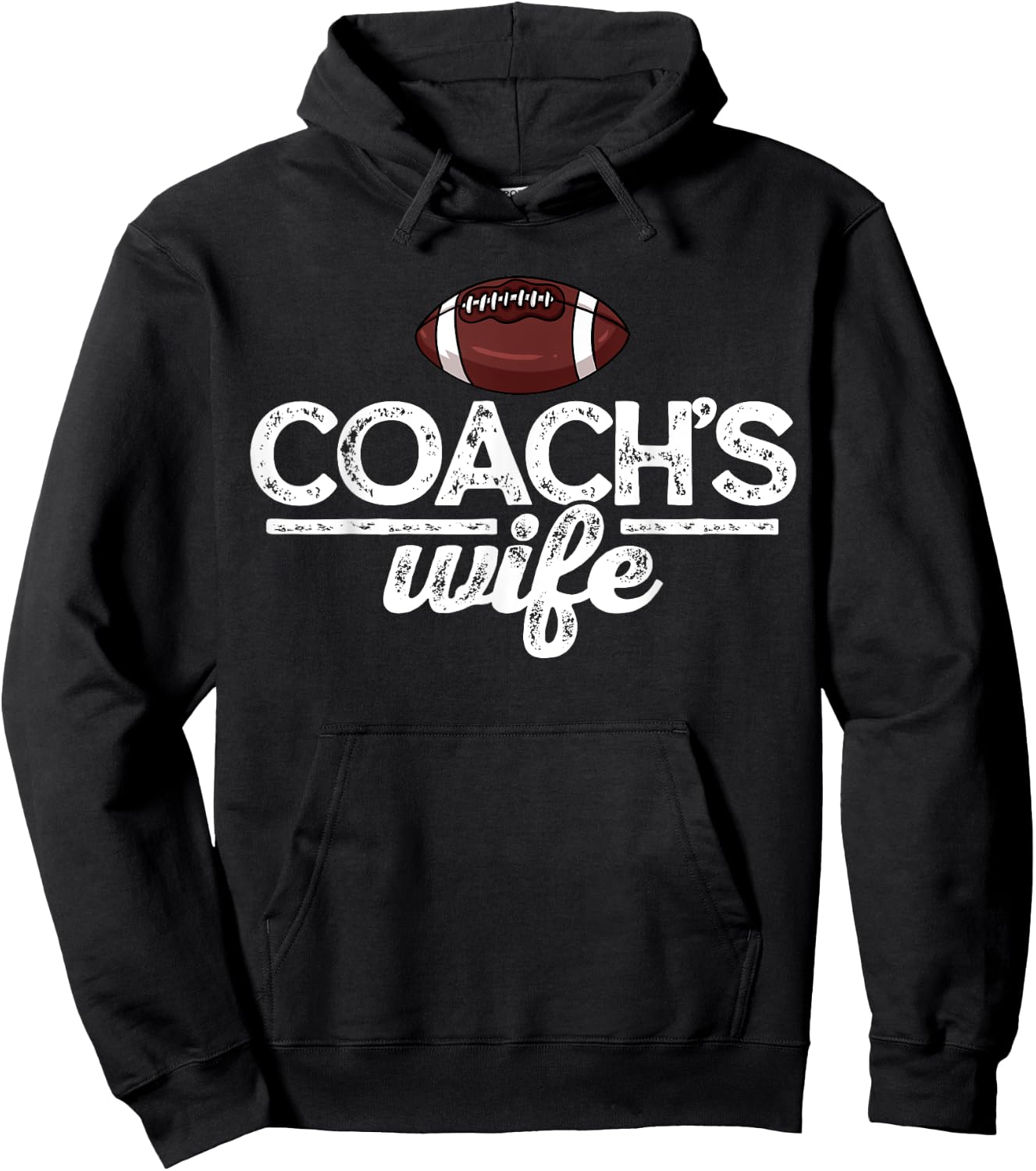 Football Coach's Wife Gift Hoodie - Hoodie | Black