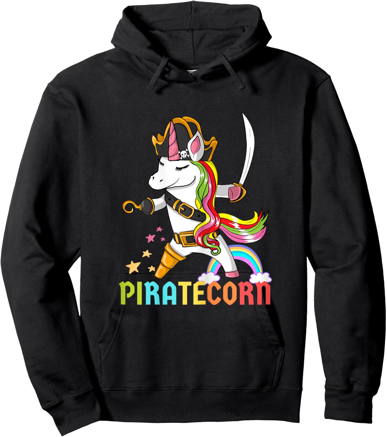 PirateCorn Unicorn Pirate Hoodie - Hoodie | Black