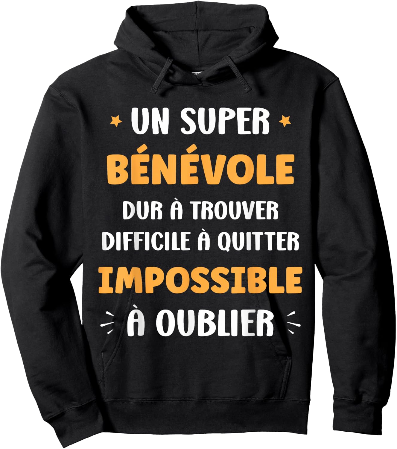 Départ Humour Bénévole Homme metier Original Super Bénévole Hoodie - Hoodie | Black