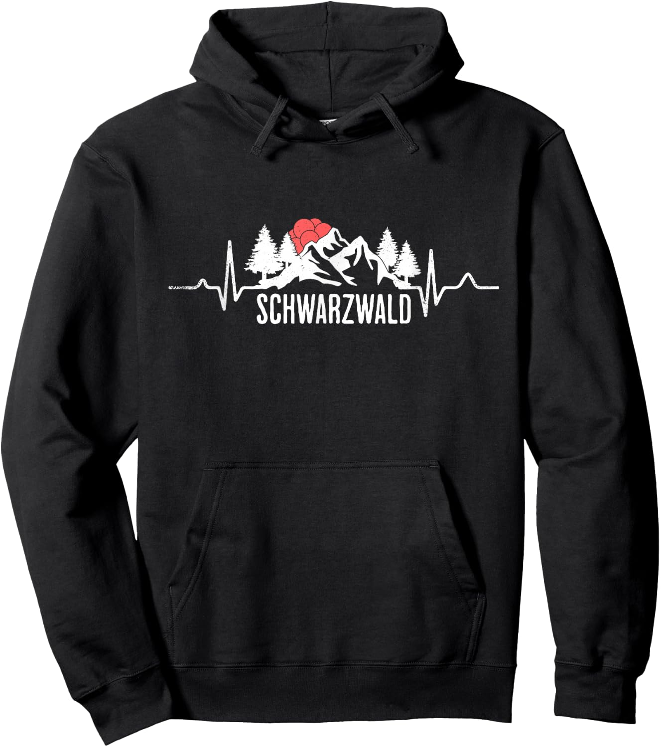 Black Forest Black Forest Picture Bollenhut Heartbeat Mountains , black Hoodie - Hoodie | Black