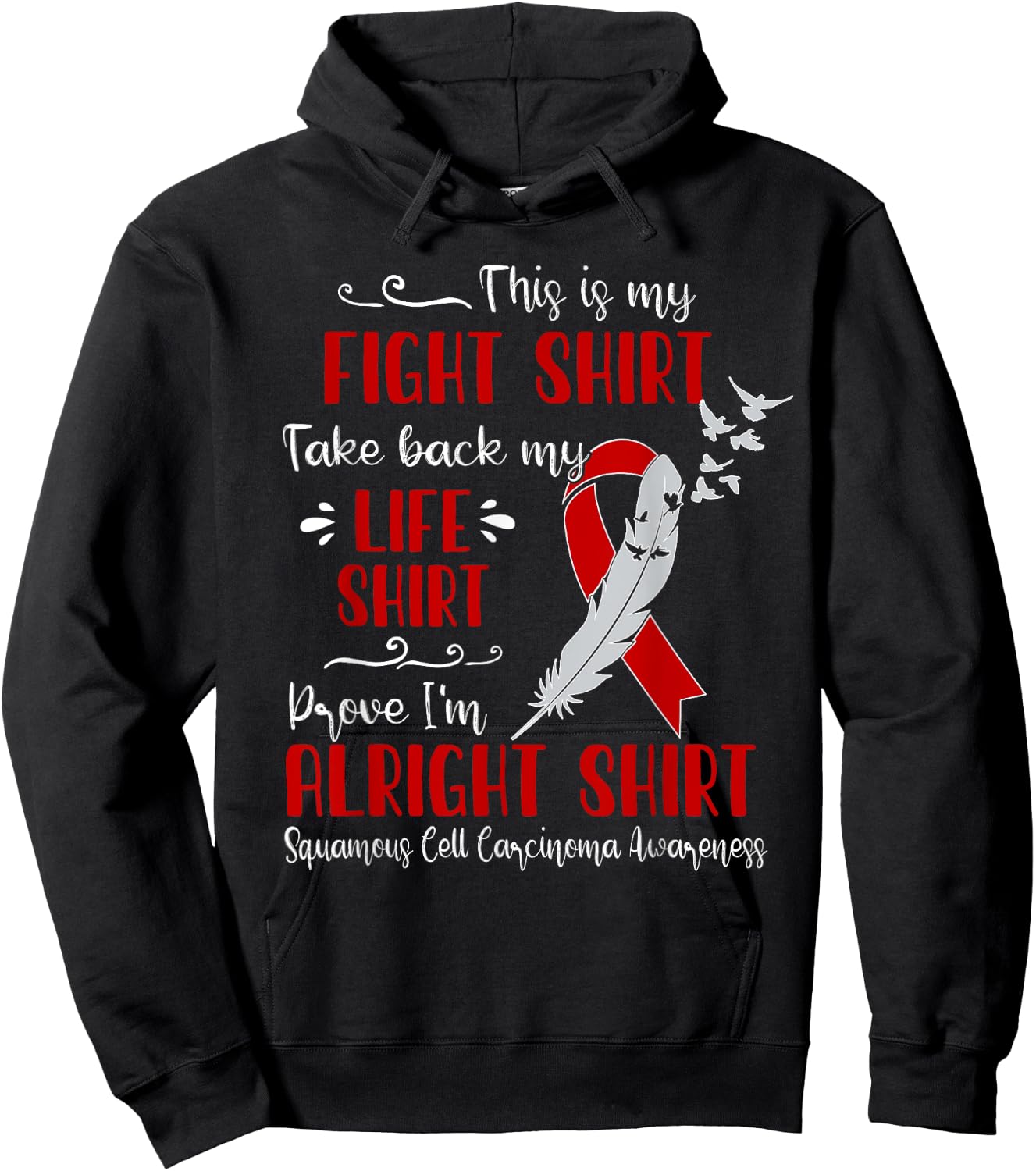 Squamous Cell Carcinoma Awareness My Fight Hoodie - Hoodie | Black