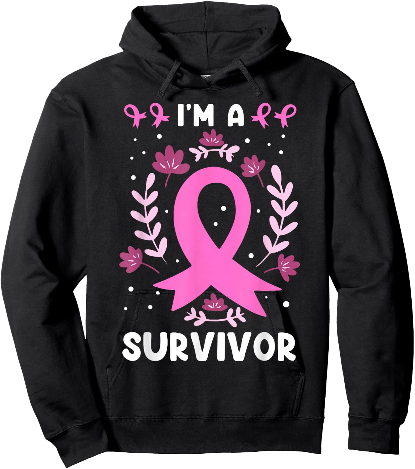 I´m A Survivor Breast Cancer Hoodie - Hoodie | Black