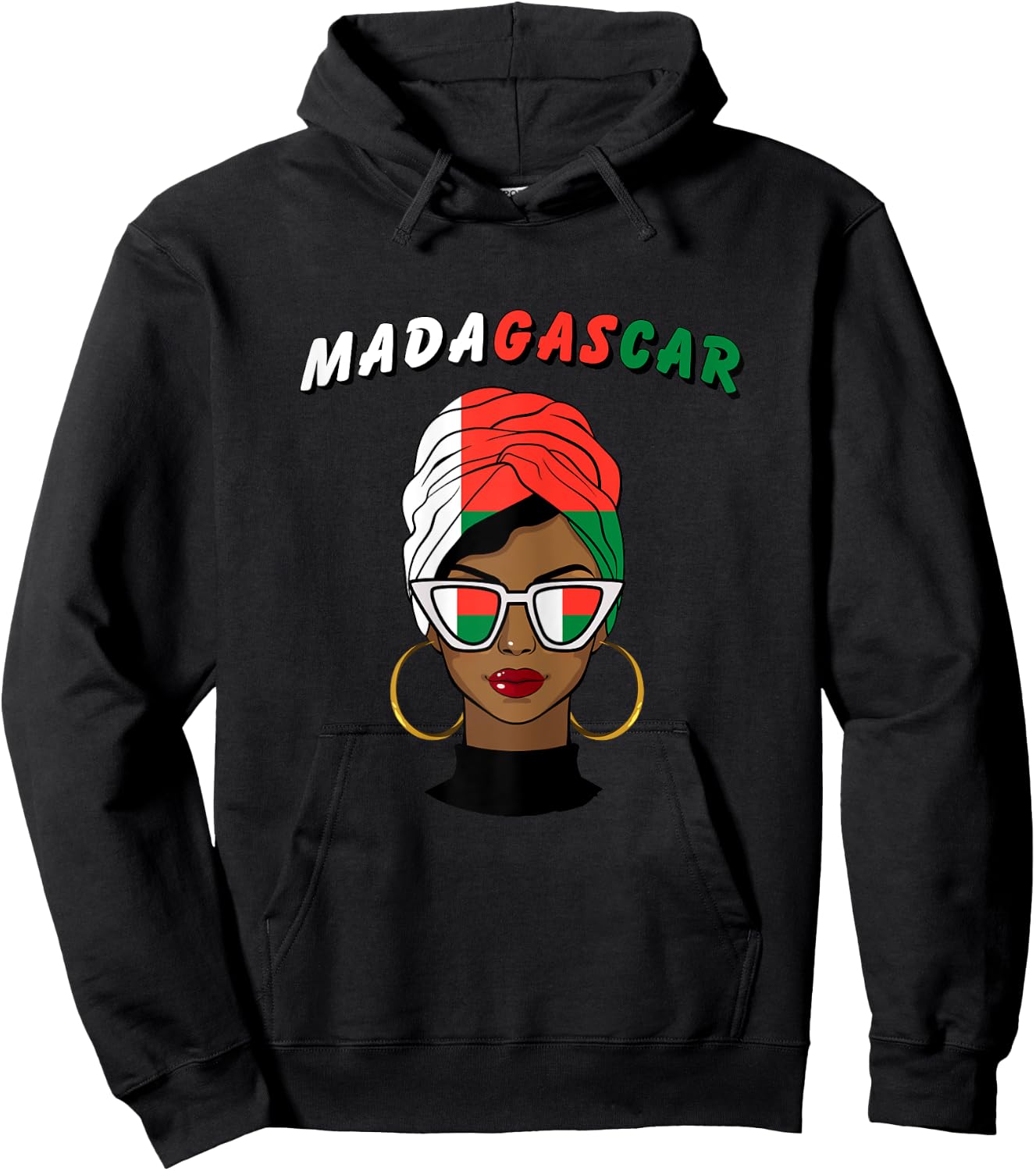 Madagascar, Malagasy flag, Madagascar girl, Malagasy women Hoodie - Hoodie | Black