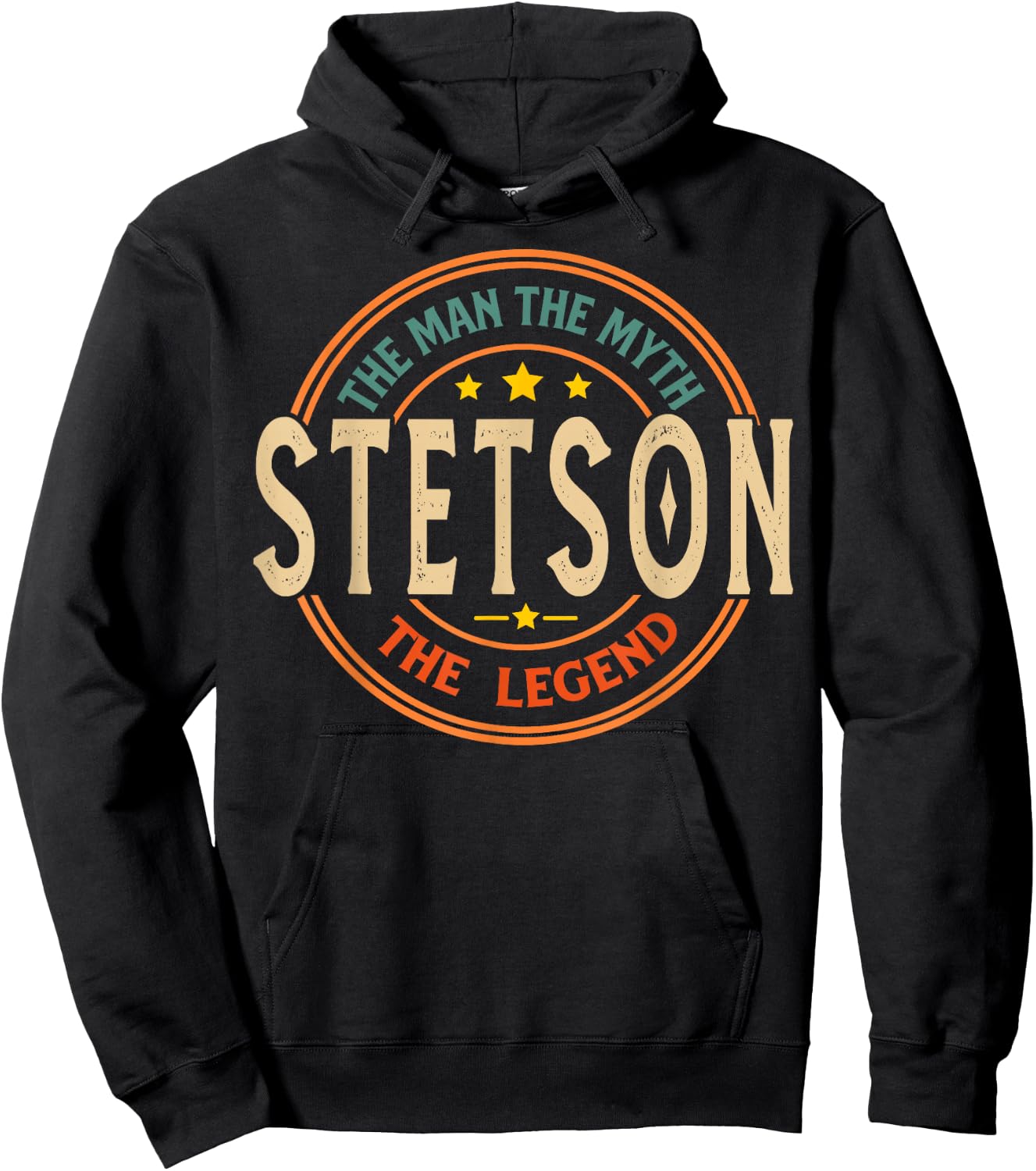 Stetson The Man The Myth The Legend Vintage Custom , Black, S Hoodie - Hoodie | Black