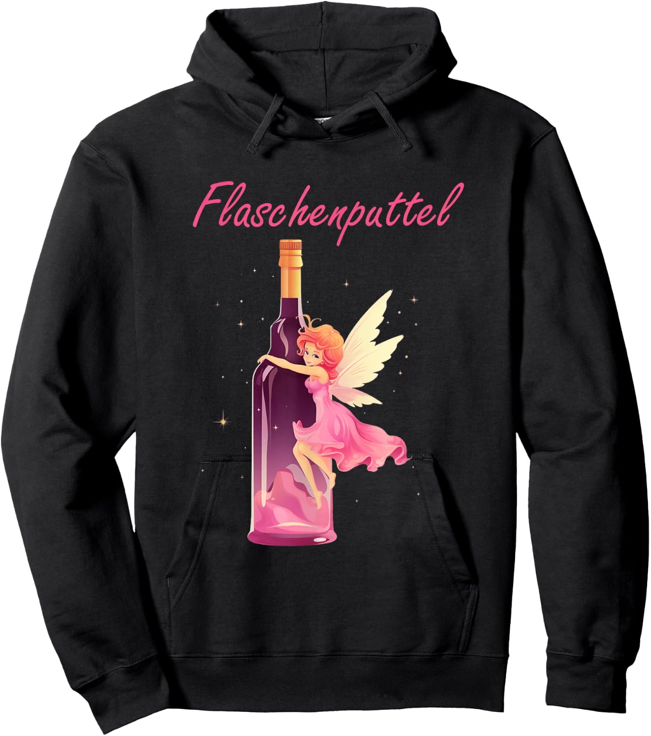 Funny Party Fairy Bottle Putty Party Fairy Alcohol Drinking , black Hoodie - Hoodie | Black