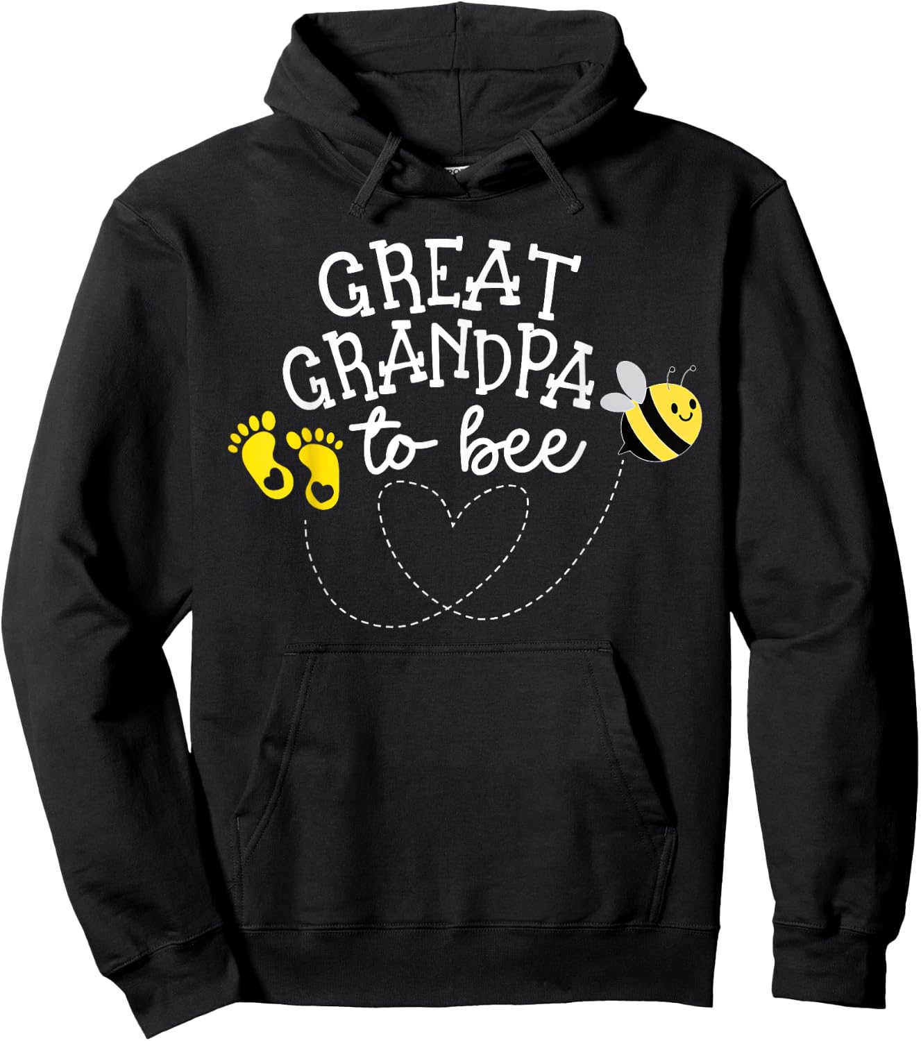 Great Grandpa to Bee Pregnancy Announcement Baby Shower Hoodie - Hoodie | Black