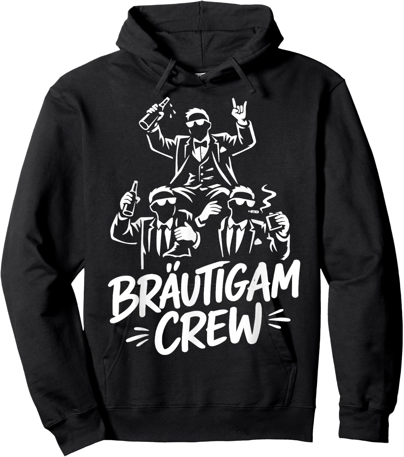 JGA Männer Junggesellenabschied Poltern Herren JGA Hoodie - Hoodie | Black
