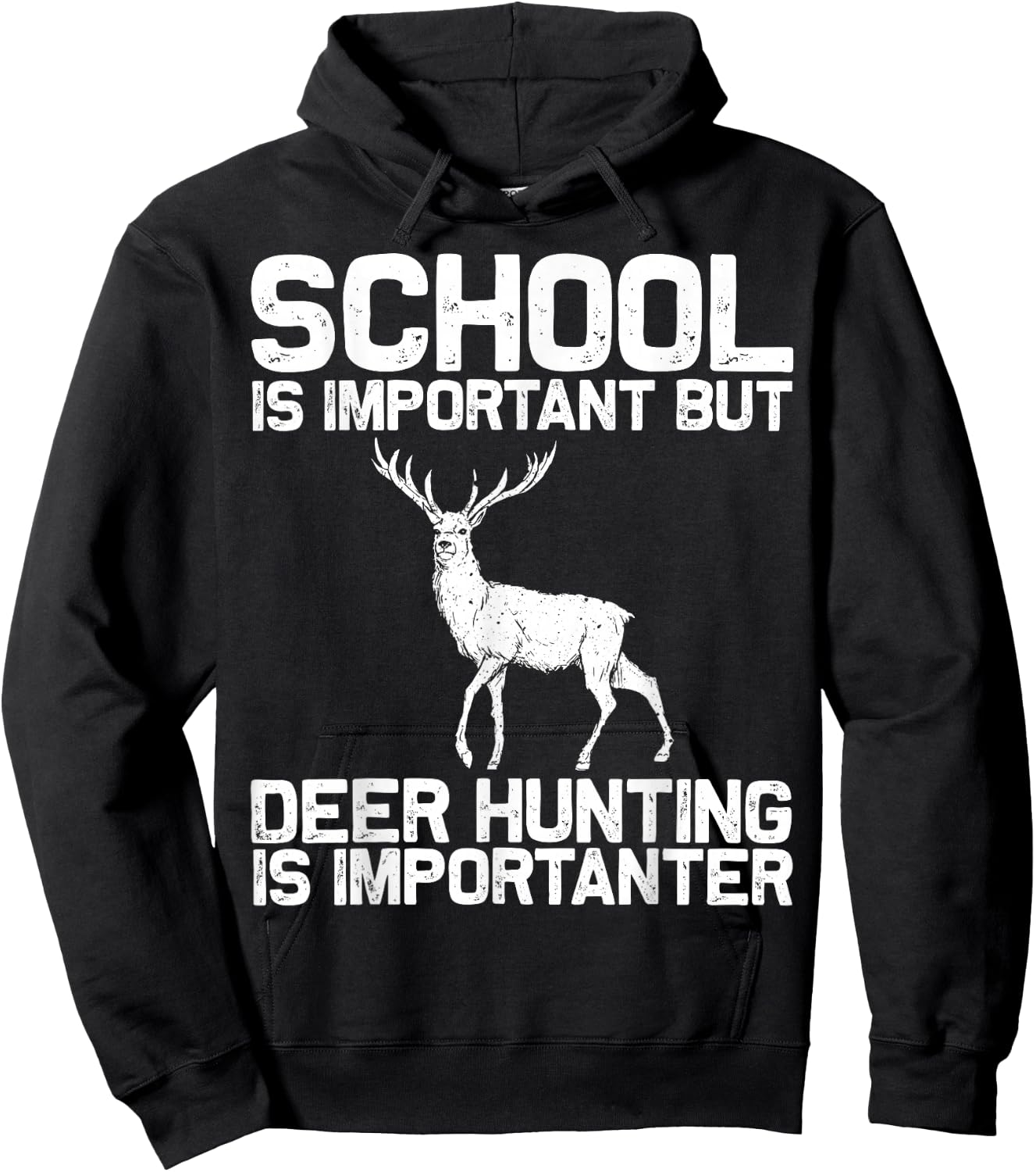 Deer Hunting Design For Boys Men Deer Hunter Deer Hunting Hoodie - Hoodie | Black