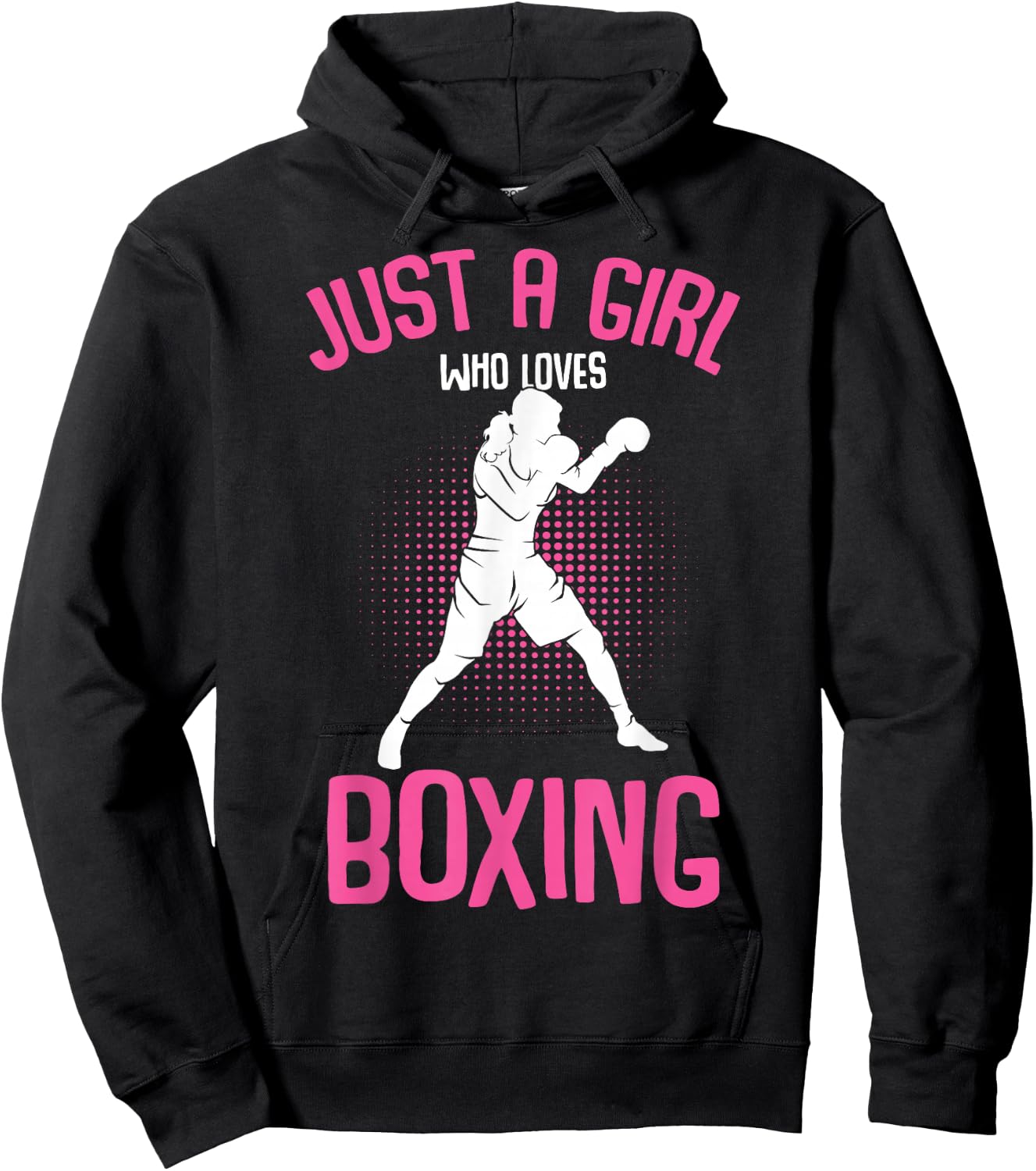 Just a Girl who loves Boxing Boxer Girls Kids Hoodie - Hoodie | Black