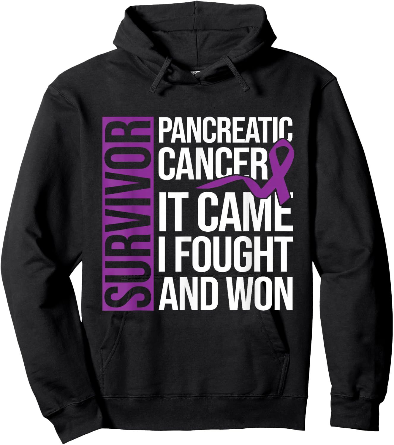 Survivor Cancer Survivor Pancreatic Cancer Hoodie - Hoodie | Black